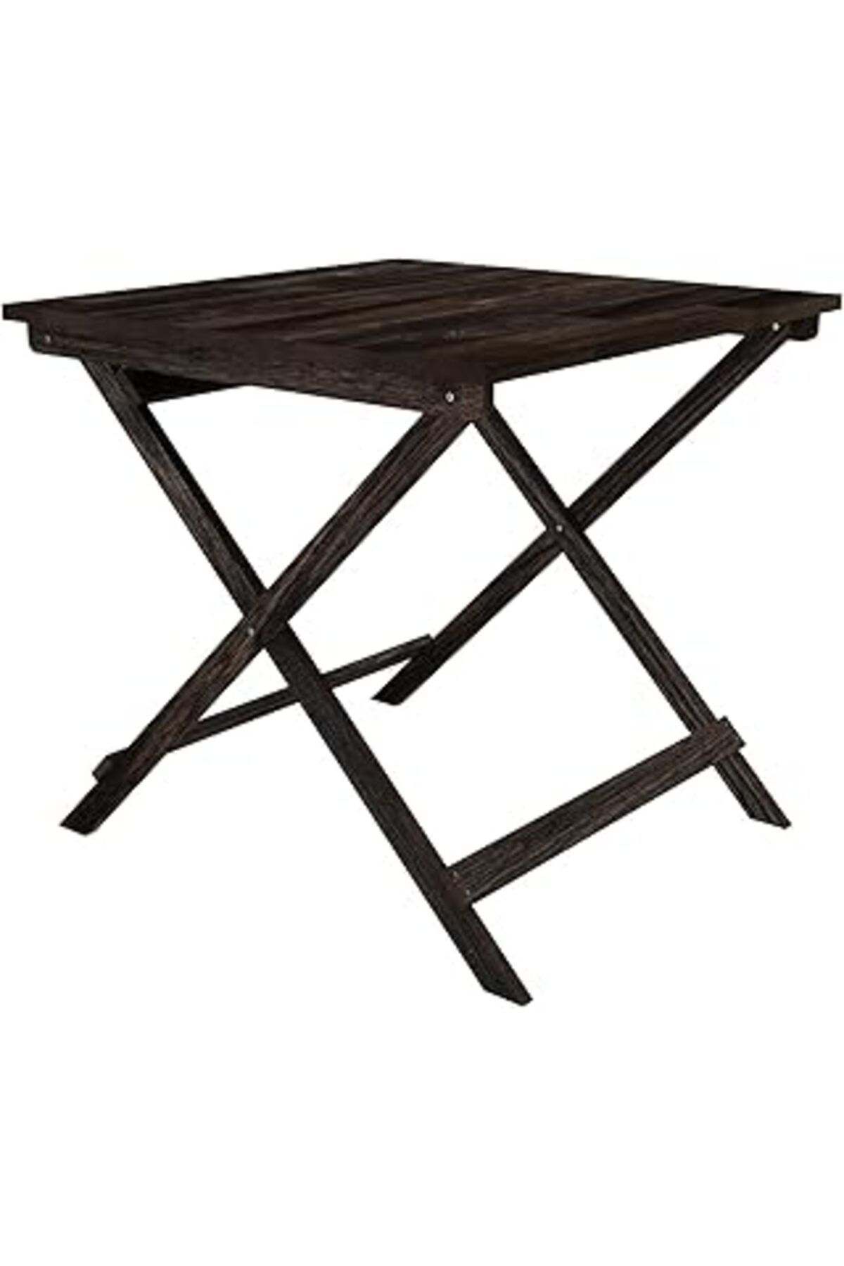 Genel Markalar Interbuild Real Wood Sydney Masif Ahşap Katlanır Bahçe Masası, 75x75x73 Cm, Espresso