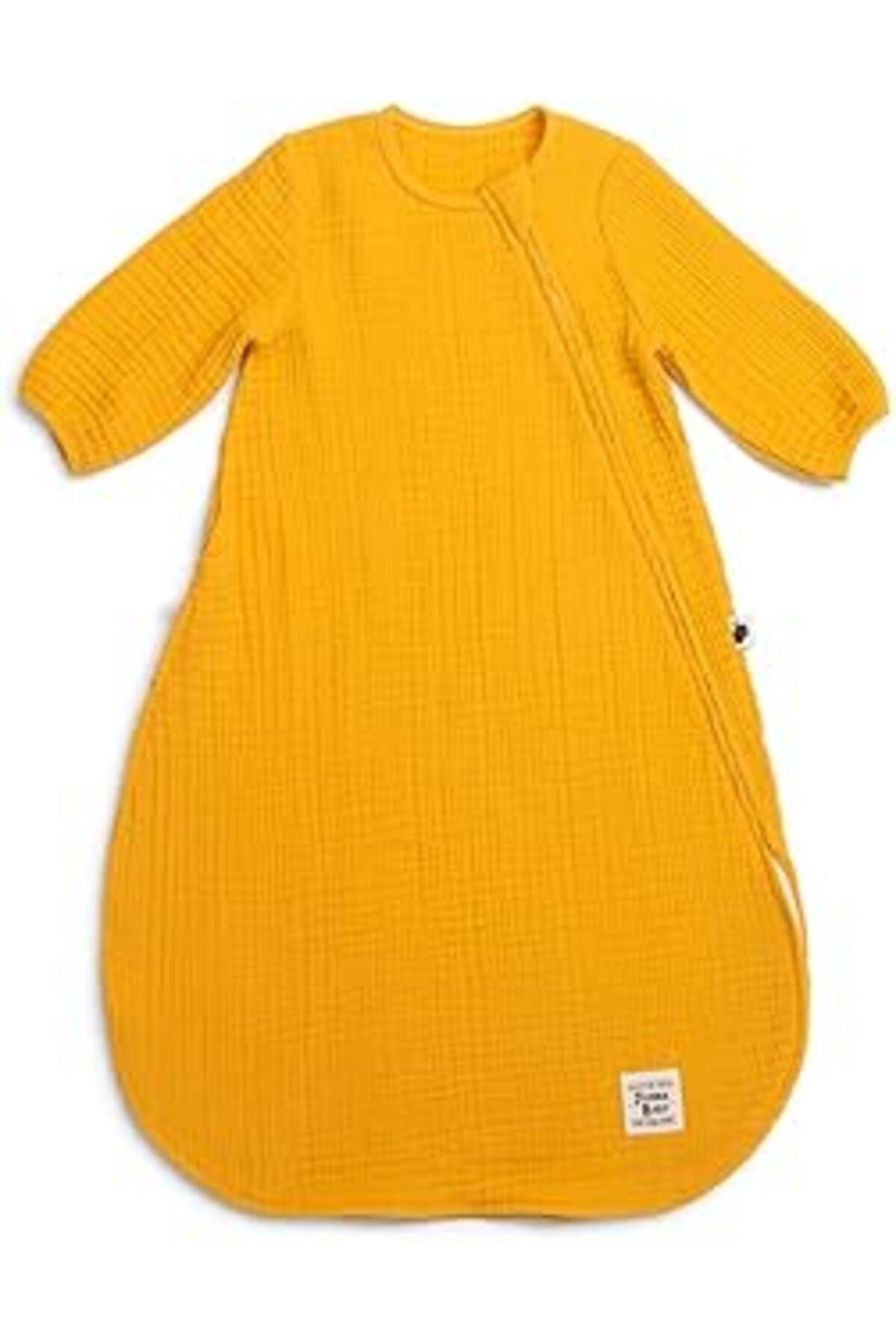 Mu Art Funnababy Muslin Uyku Tulumu, Kollu, Marigold, Hardal, 90 Cm
