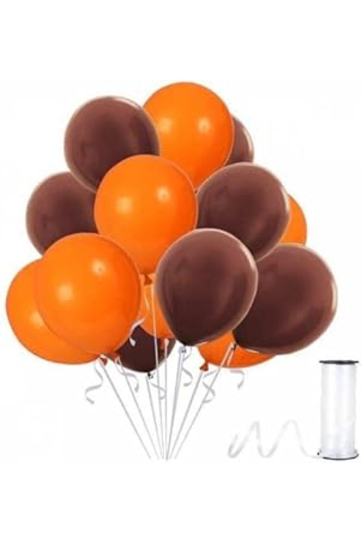 Mu Art Benim Marifetlerim - Turuncu Kahverengi Metalik Balon 12 Inch 10 Adet