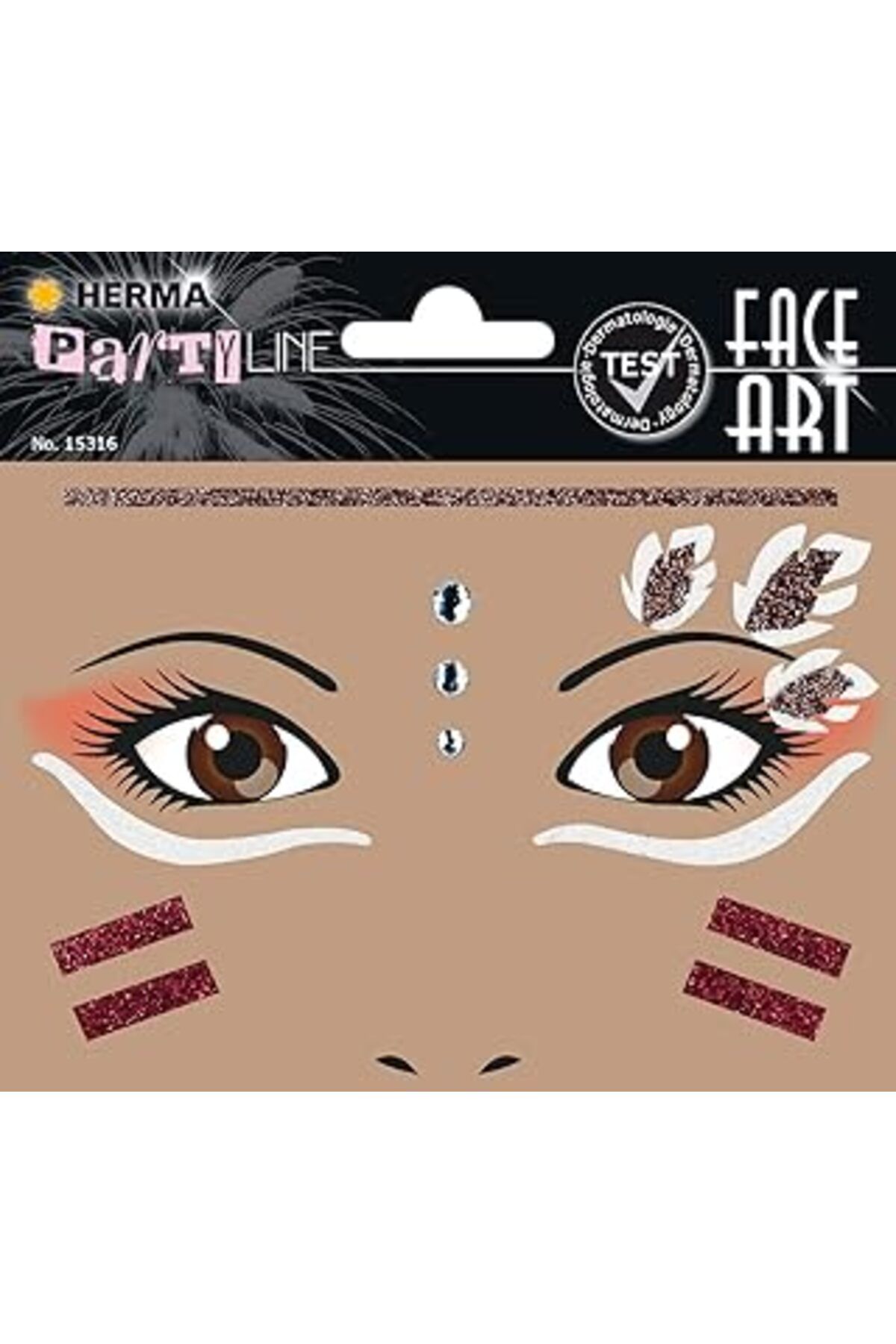 NETWORK ART Herma Face Art Decor Yuz Susleme Etiketi Yerliler