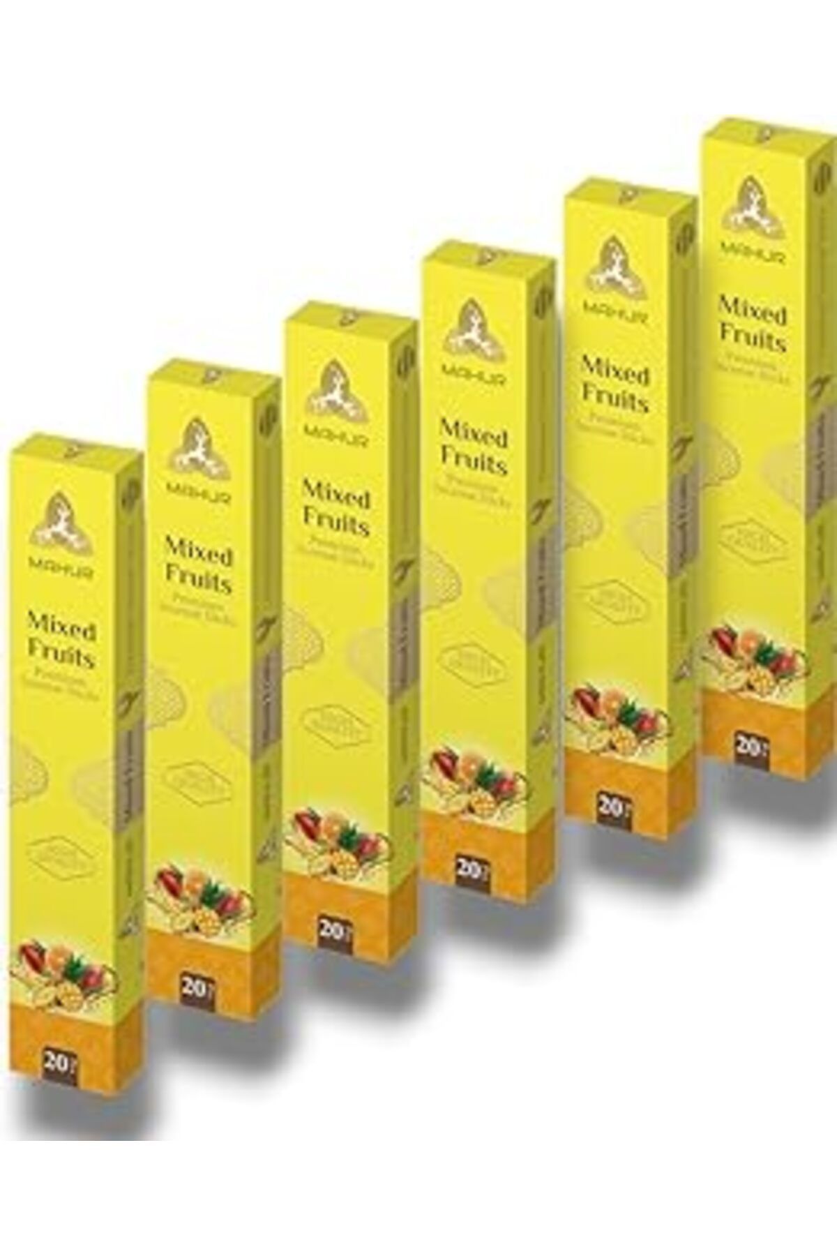 Pazarcan Mahur Karışık Meyve Kokulu Premium Tütsü Çubukları, Çok Al, Az Öde, 6 Kutu - 120 Adet Tütsü
