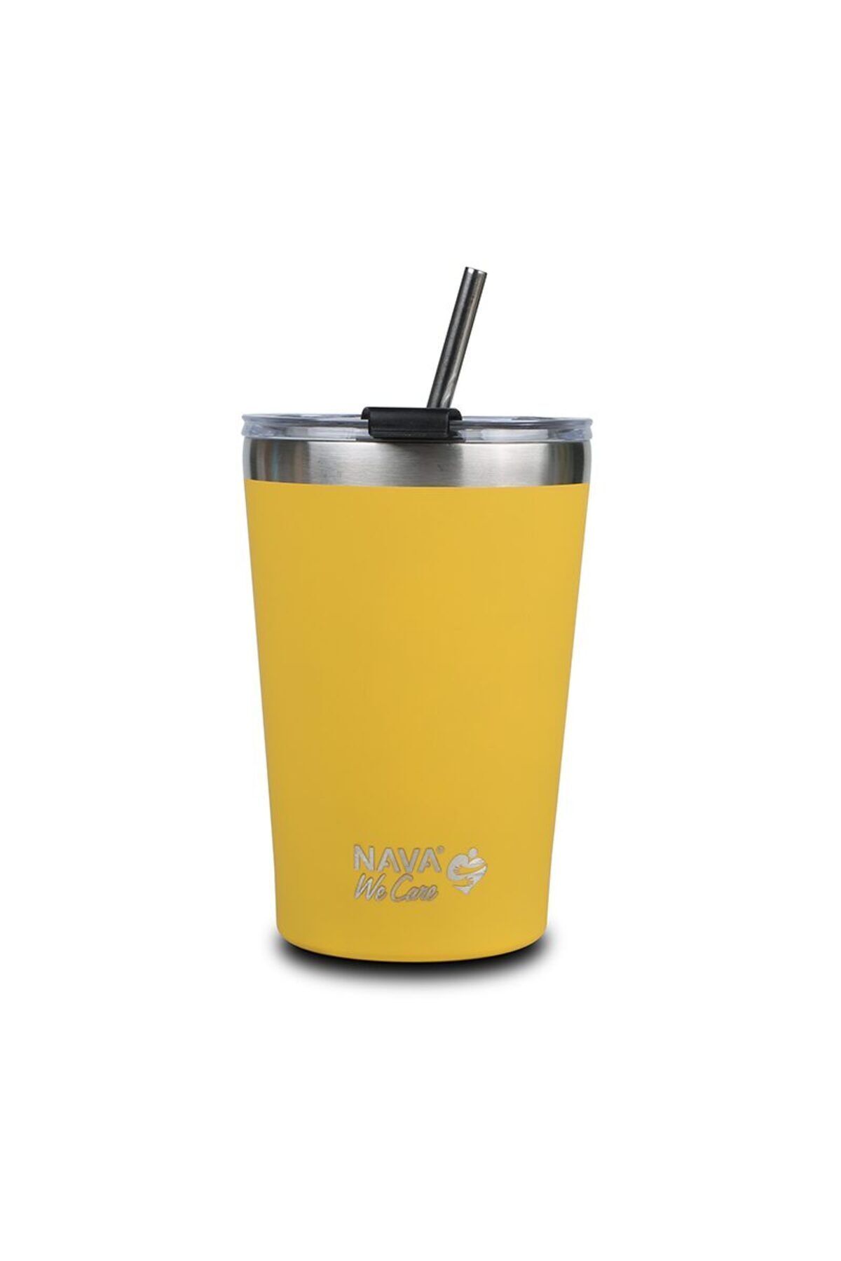 Nava Cana Termoizolanta Cu Pai Nava 450 Ml Galben - One Size