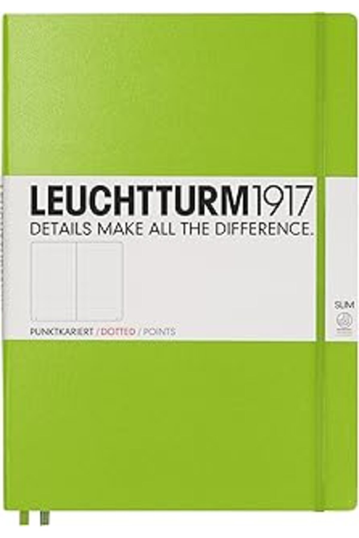 Mu Art Leuchtturm1917 Not Defteri Slim (A4 +), Sert, 121 Sayfa Dotted