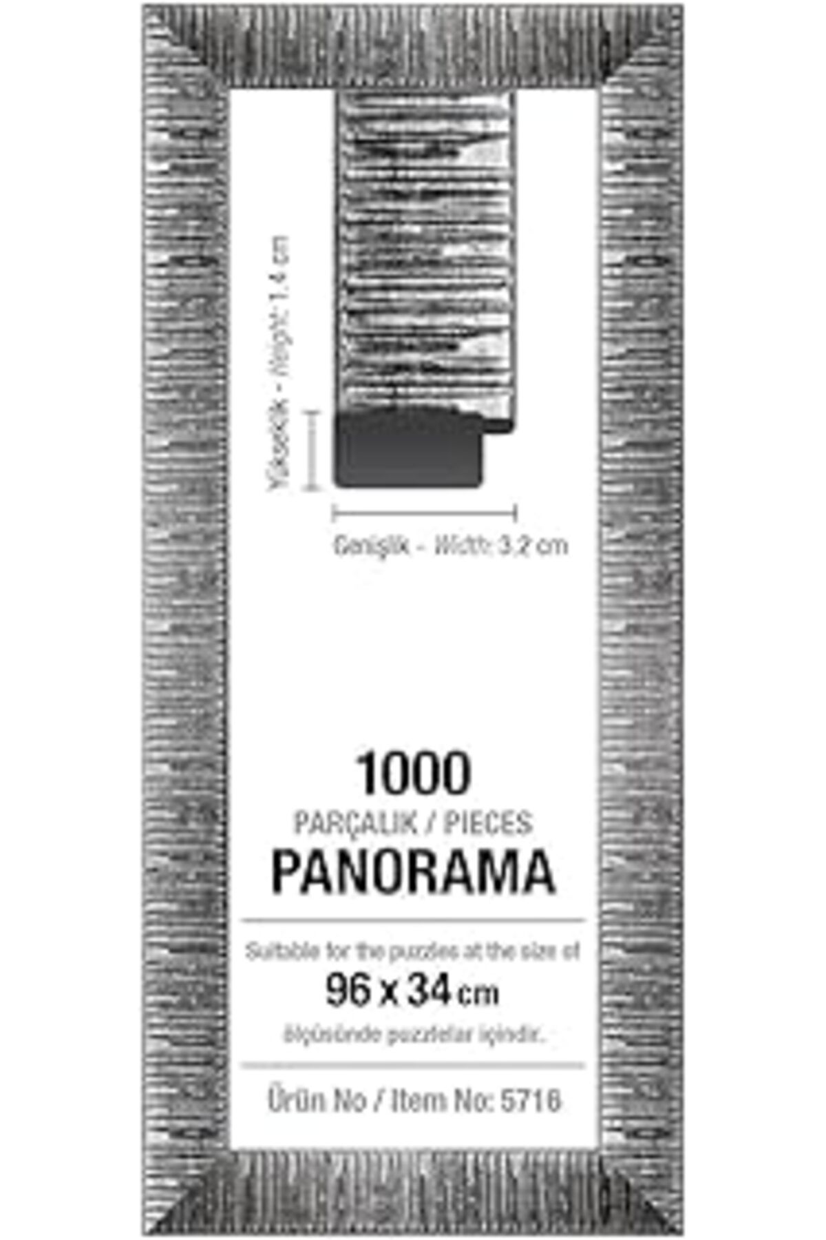 NETWORK ART ART PUZZLE ÇERÇEVESİ 1000 Parça Panorama Gümüş 96 x 34 CM, 30 MM, Puzzle Çerçevesi