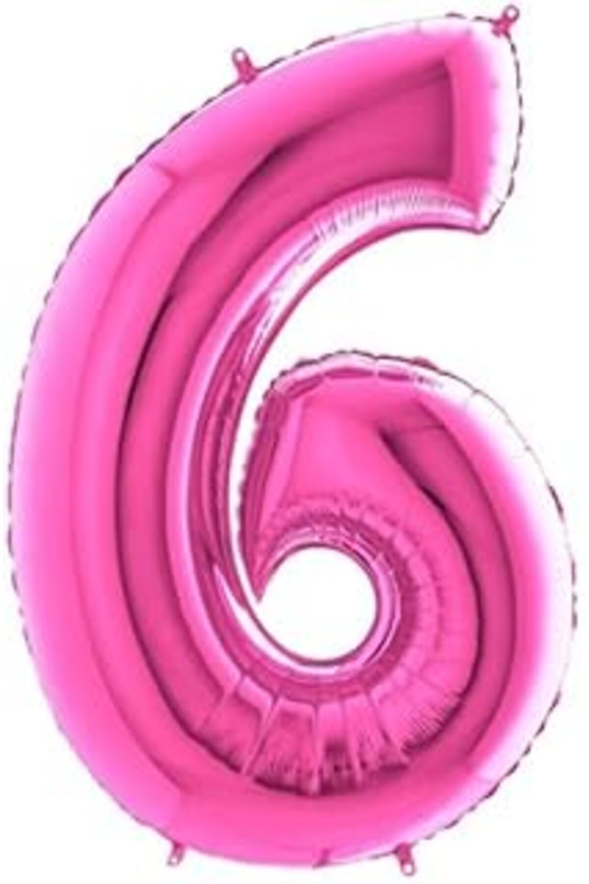 Hepta Collection Fuşya Pembe Folyo Rakam Balon 100 Cm 6