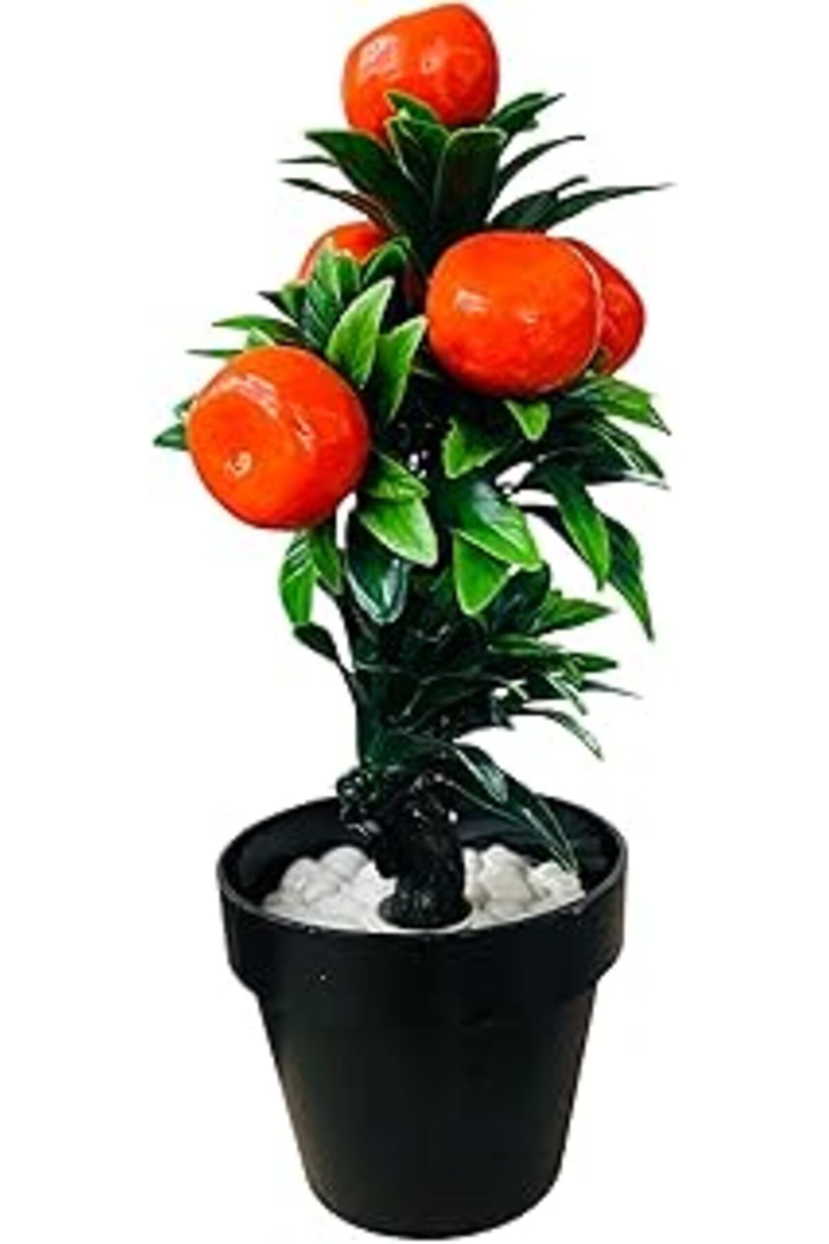 TBSProjects Xesha Yapay Çiçek Saksıda Mandalina Çiçeği Ev Dekor Süs Bitkisi