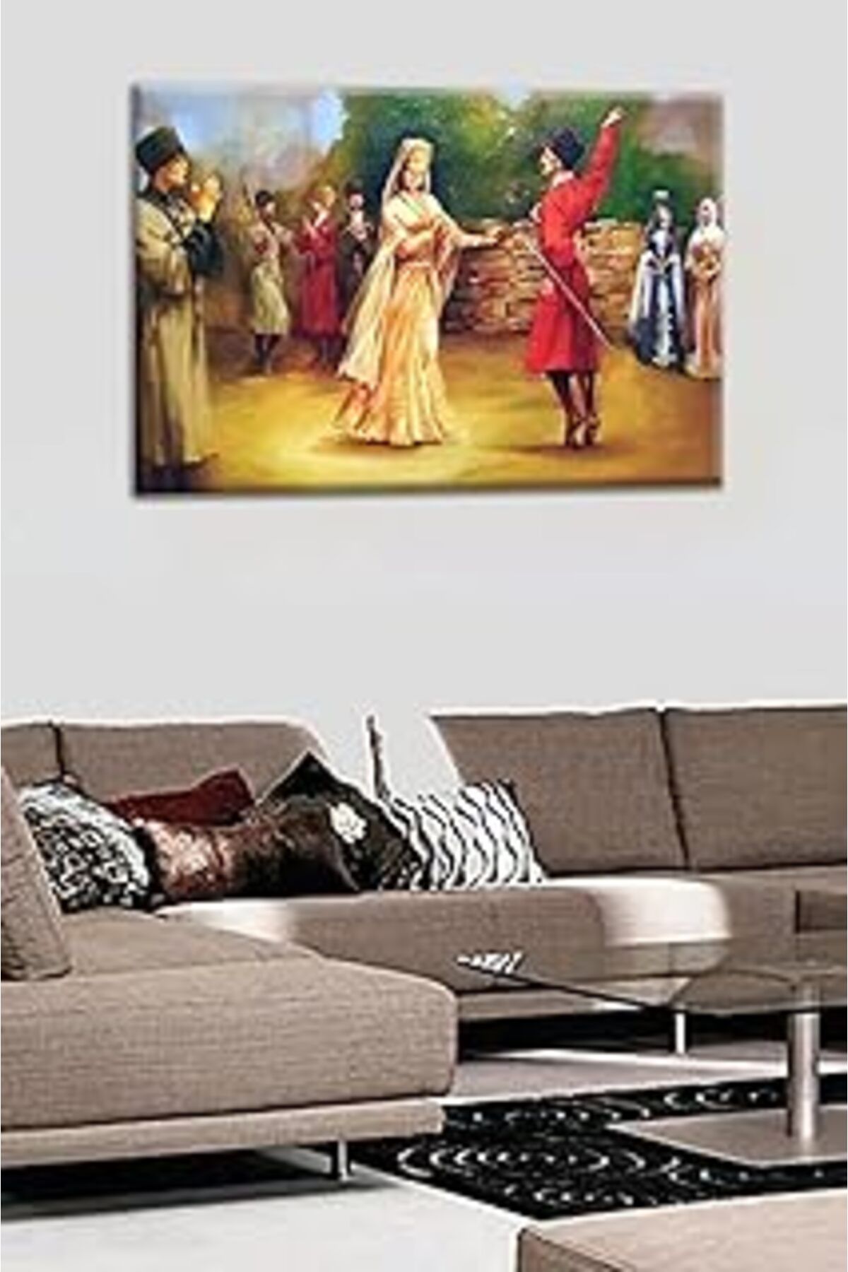Pazarcan Talya Tablo Kafkas Oyunu Kanvas Tablo 50X70 No-1652