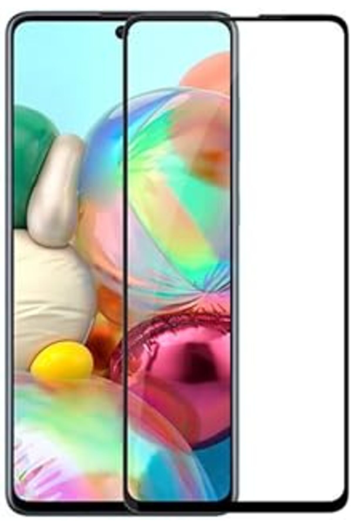 Pazarcan Ally Sm Galaxy A51 3D Full Glue Tempered Cam Ekran Koruyucu Siyah