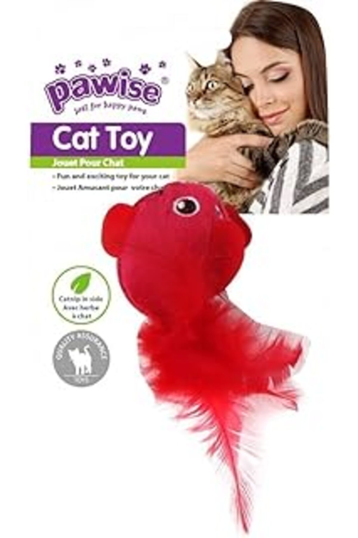 robotrend Pawise Catnipli Peluş Kuş Kedi Oyuncağı 12 Cm