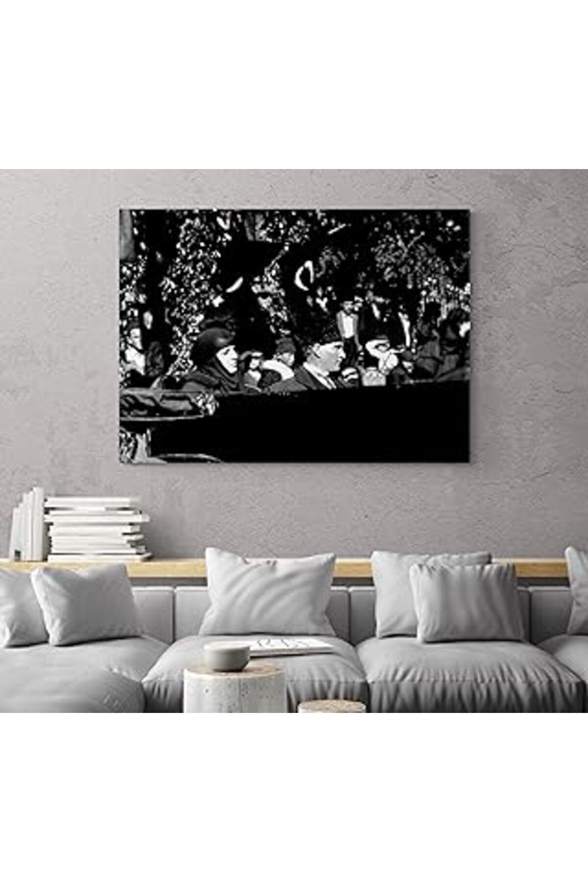Pazarcan Atlantis Tablo Ata146 Atatürk Kanvas Tablo, 80X60 Cm