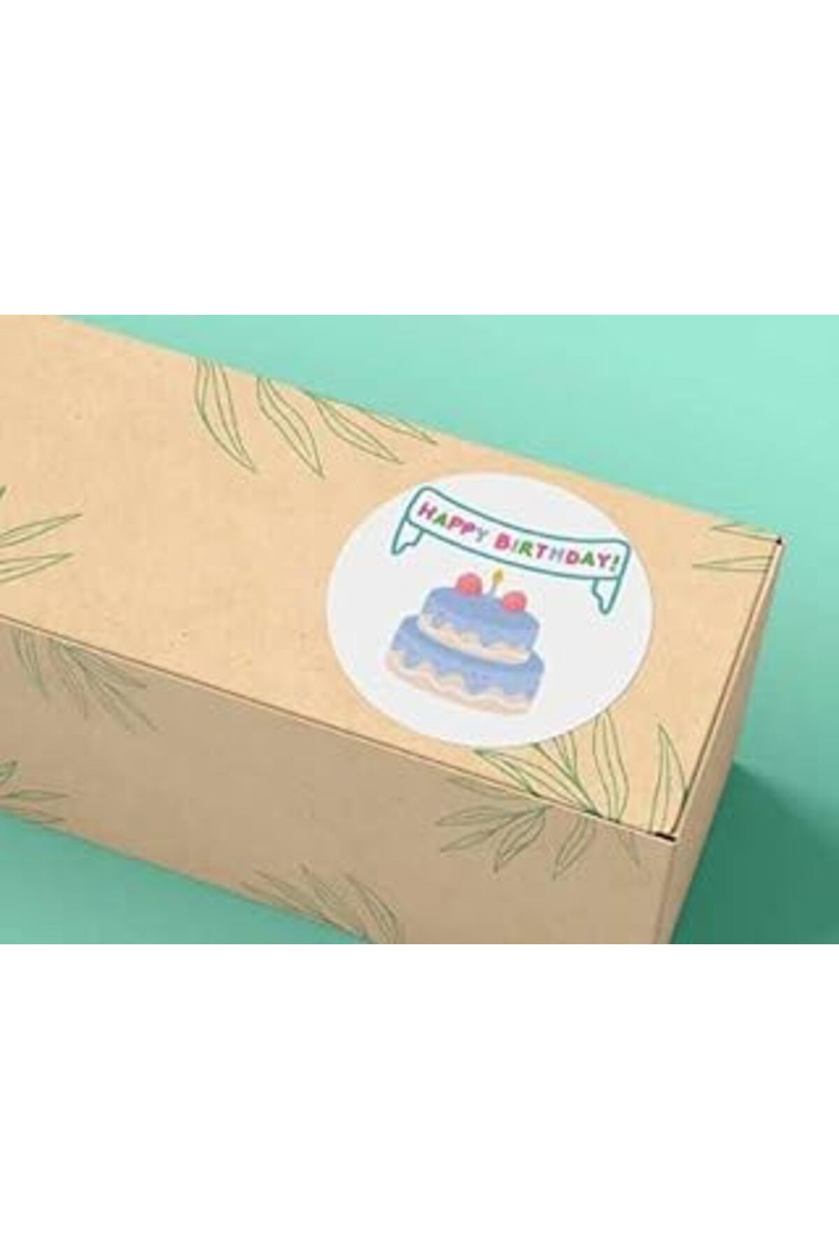 Mu Art Bisaccia Happy Birthday Sticker Yuvarlak Mat Sticker Doğum Günü Serisi 4 Cm- 40 Adet
