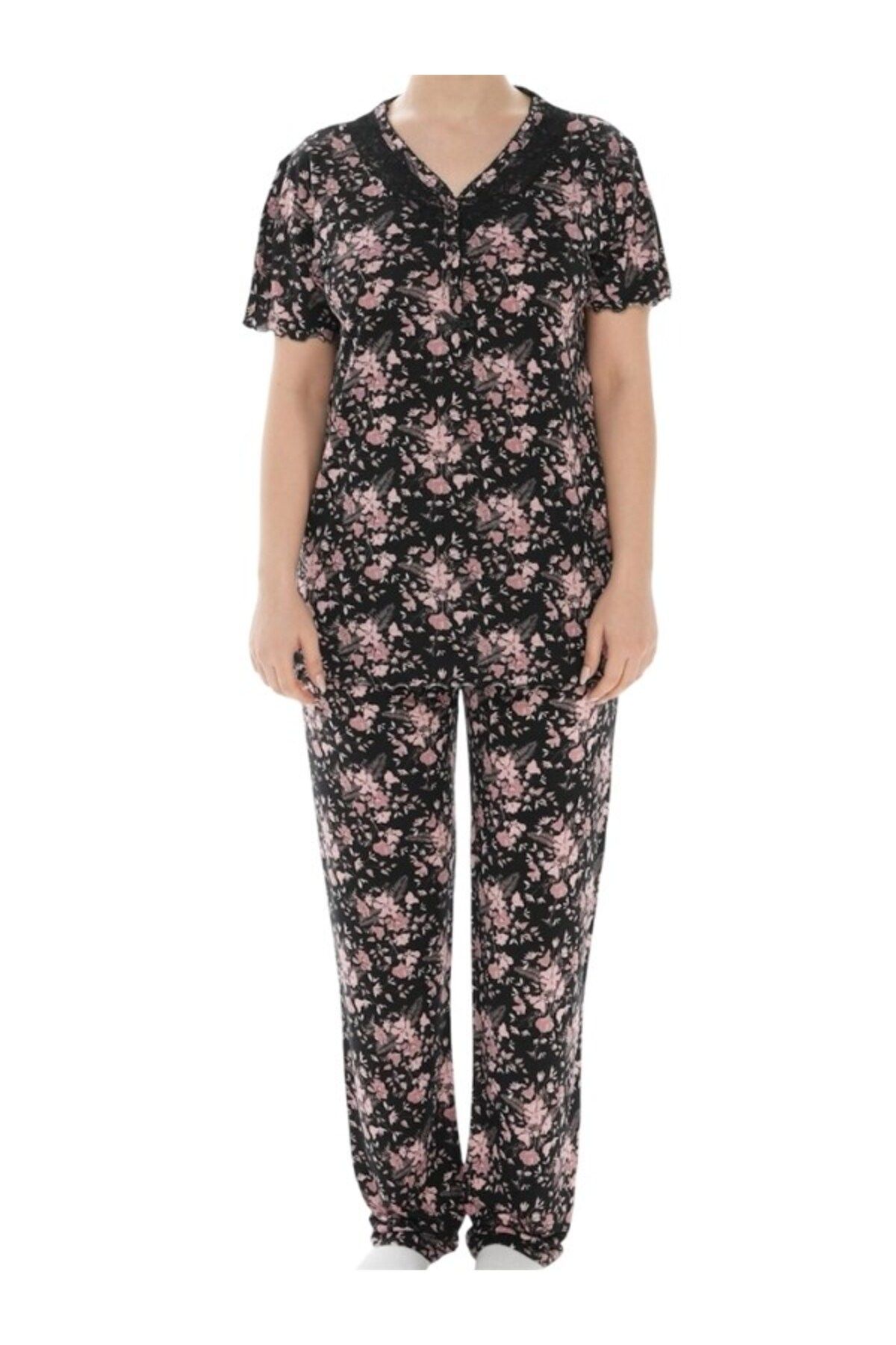 bie's Set De Pijamale De Vară Cu Mâneci Scurte Din Bambus, 100% Bumbac, Cu Model Pentru Femei - Mucegai Pentru Mamă Cu Croială Largă Femeie - 2XL