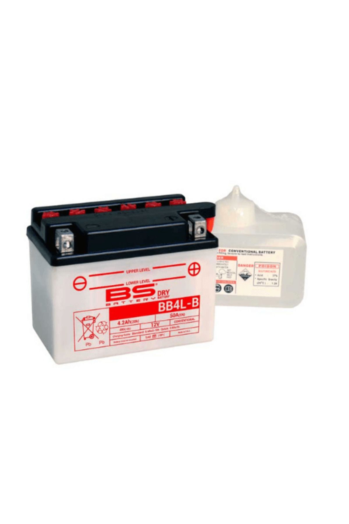 BS Yamaha BWS 125 - Neos 50 BB4L-B 12 Volt 4 Amper BS Akü