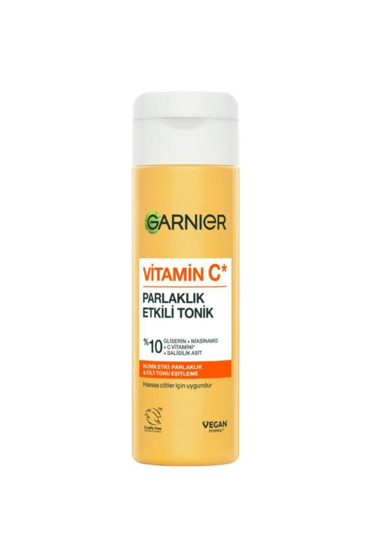 Garnier Vitamin C Parlaklık Etkili Canlandırıcı Tonik Gliserin, Niasinamid, Salisilik Asit 120 ML