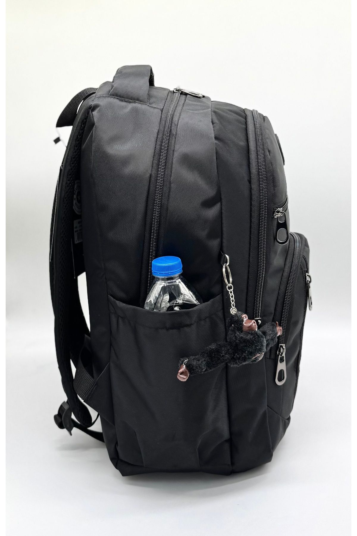 Bevitton-1700 Model Waterproof Black Schoolbag - Multi-Compartment Casual Backpack 4