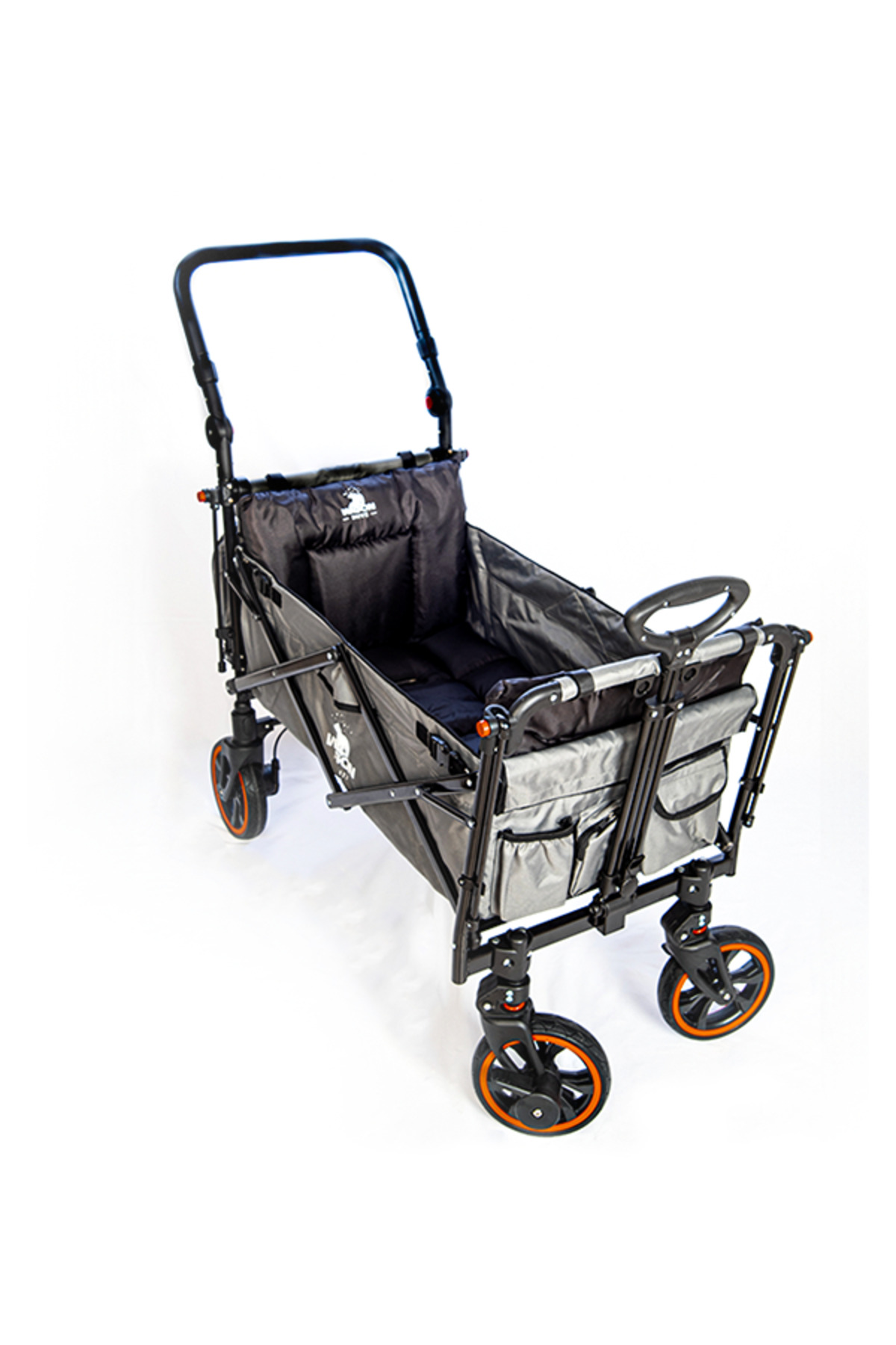 Wagon Çift Yönlü Premium Bebek Arabası Gri fotoğrafı 4 (önizleme)