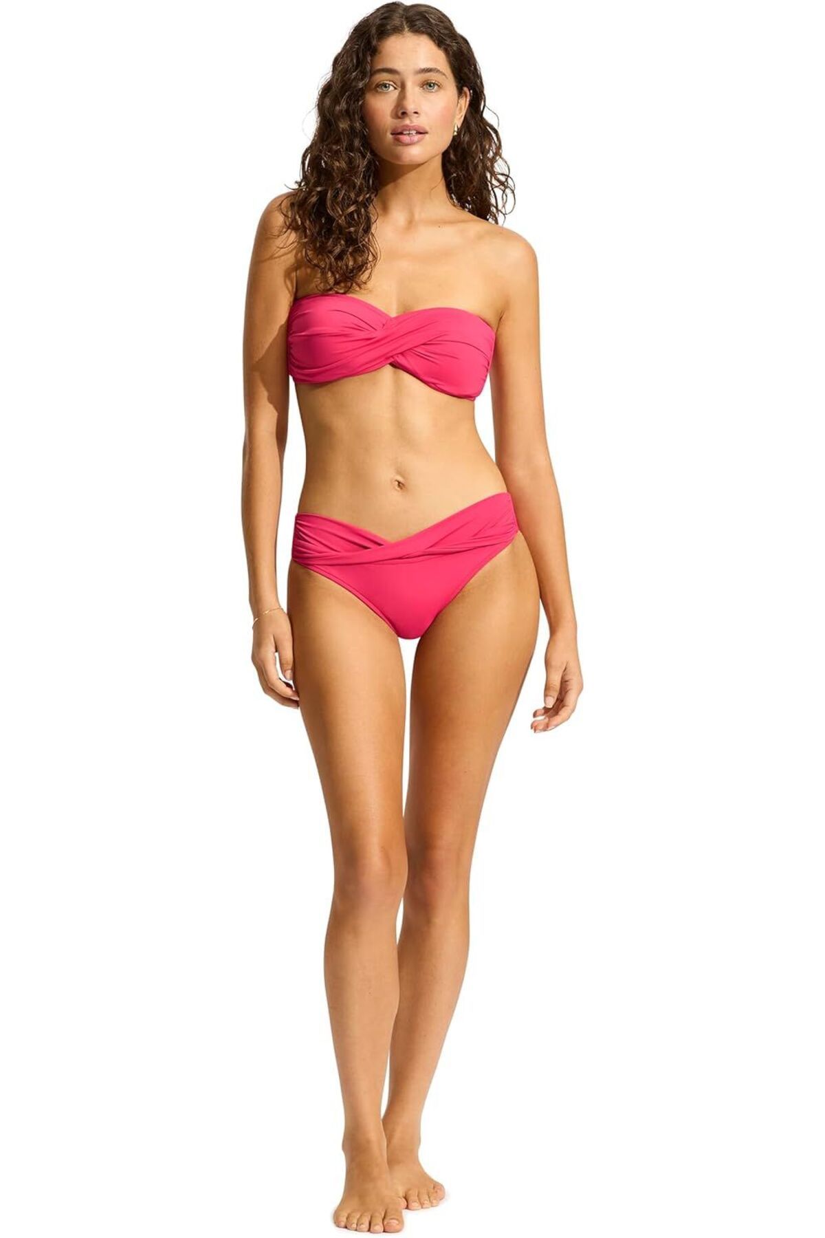 DEEP BEACH-Basic Twist Waist Detailed Bikini Bottom 5