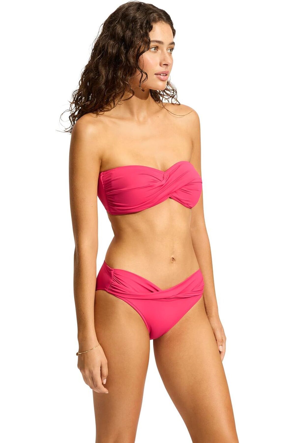 DEEP BEACH-Basic Twist Waist Detailed Bikini Bottom 6