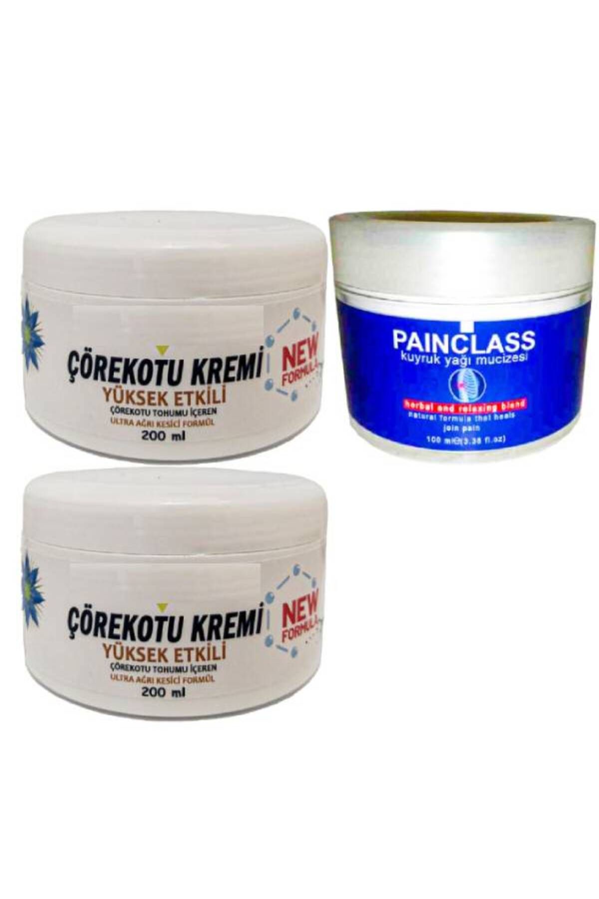 Kişisel ECZA Çörek Otu Kremi Kas Sızıları İçin Bakım Kremi 2x200 ml+Painclass Kuyruk Yağı Kremi 100 ml