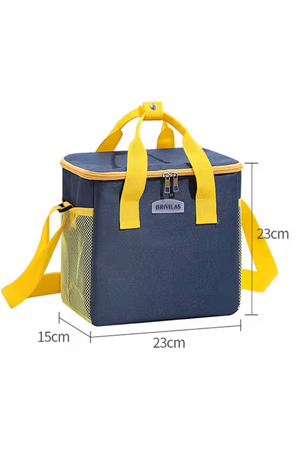 Ecrou-Double Color Food Bag Navy Blue 6