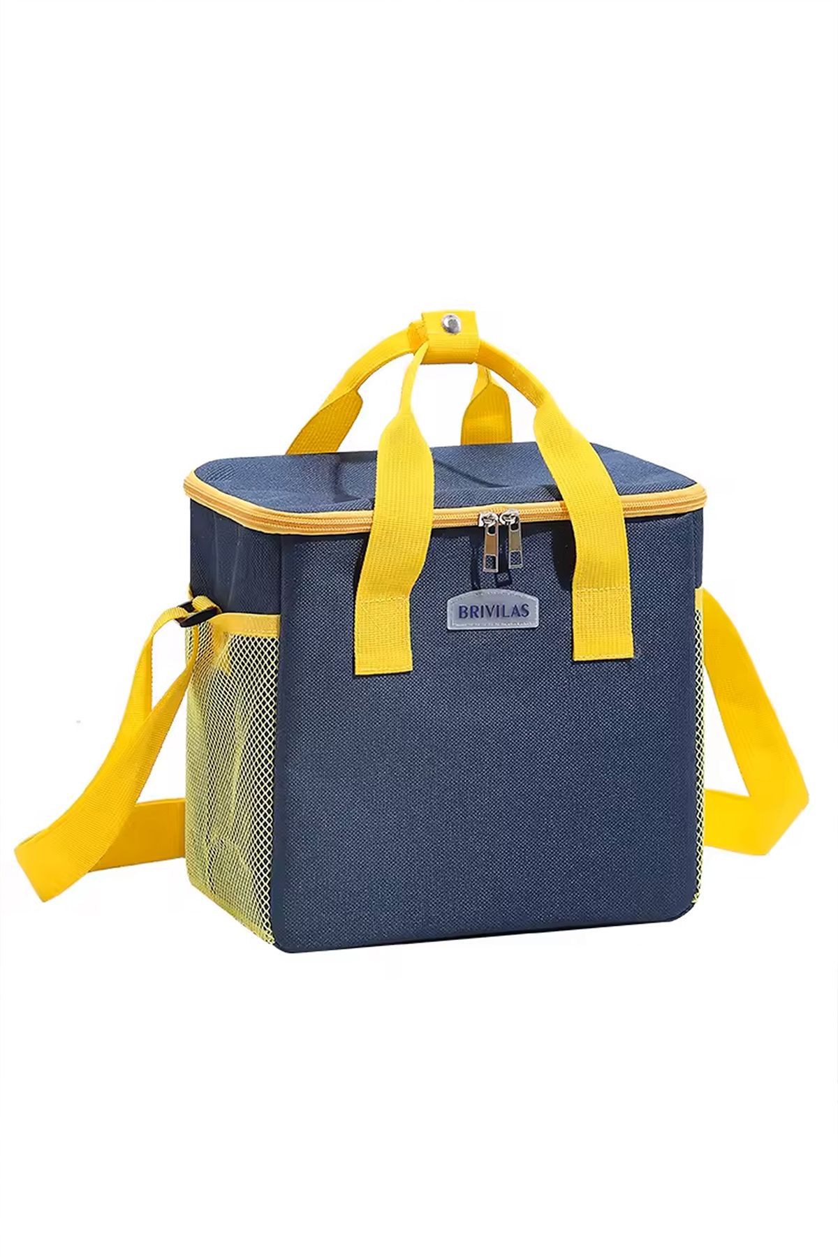 Ecrou-Double Color Food Bag Navy Blue 1