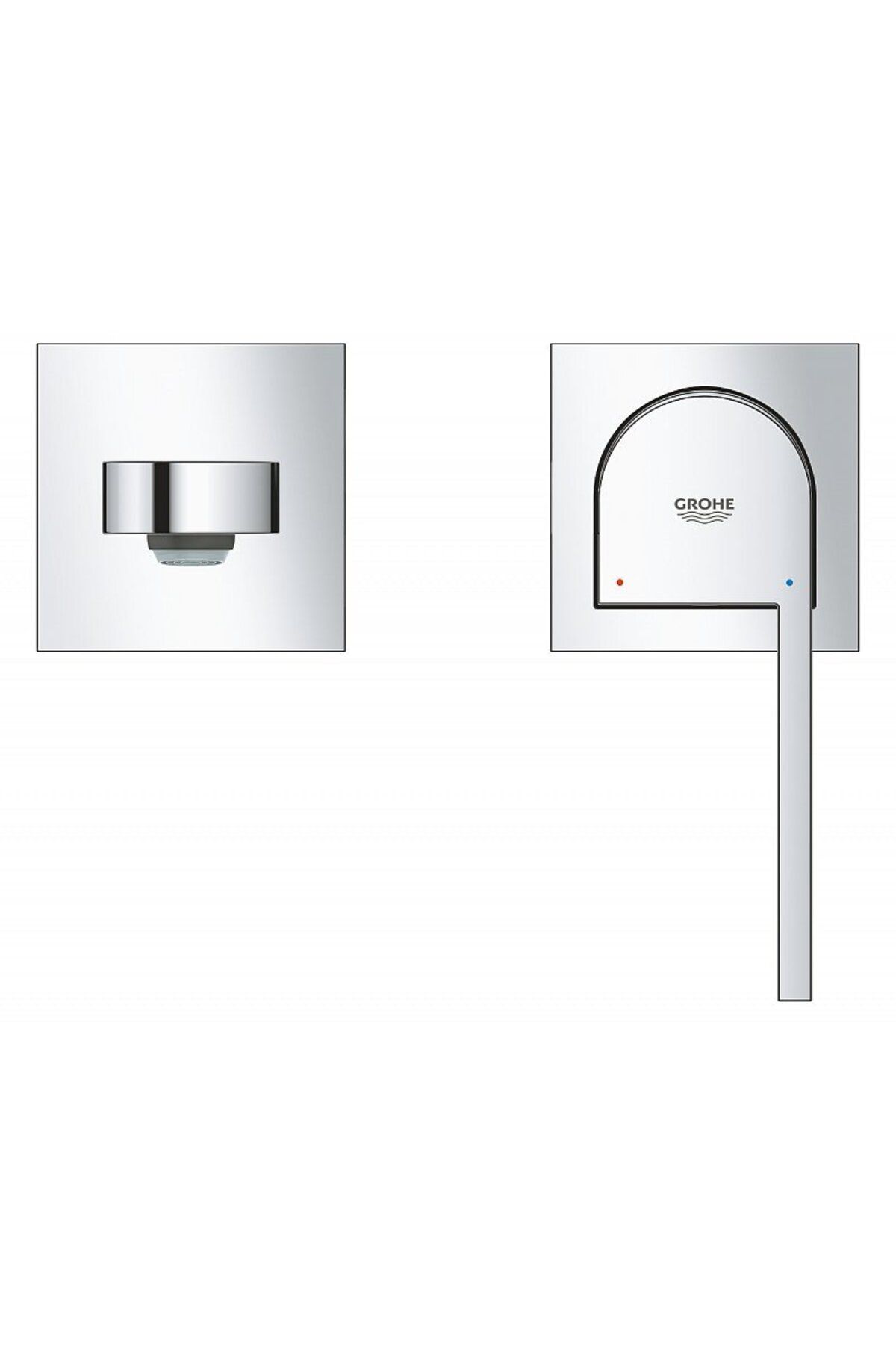 Grohe-Grohe Plus 29303003 washbasin mixer, wall mounted, single lever, size M, requires fixing set, Chrome 3