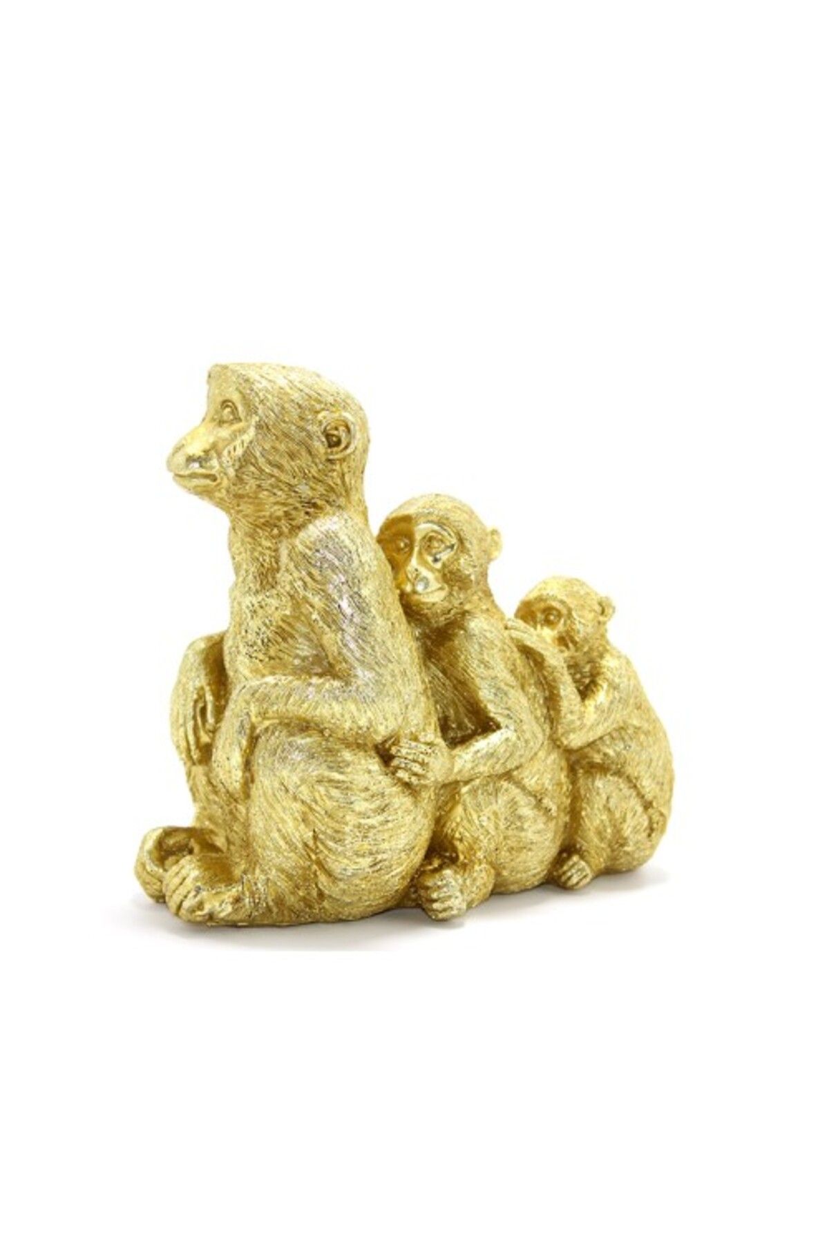 Mu Art Ahşap Polyester 3 Maymun