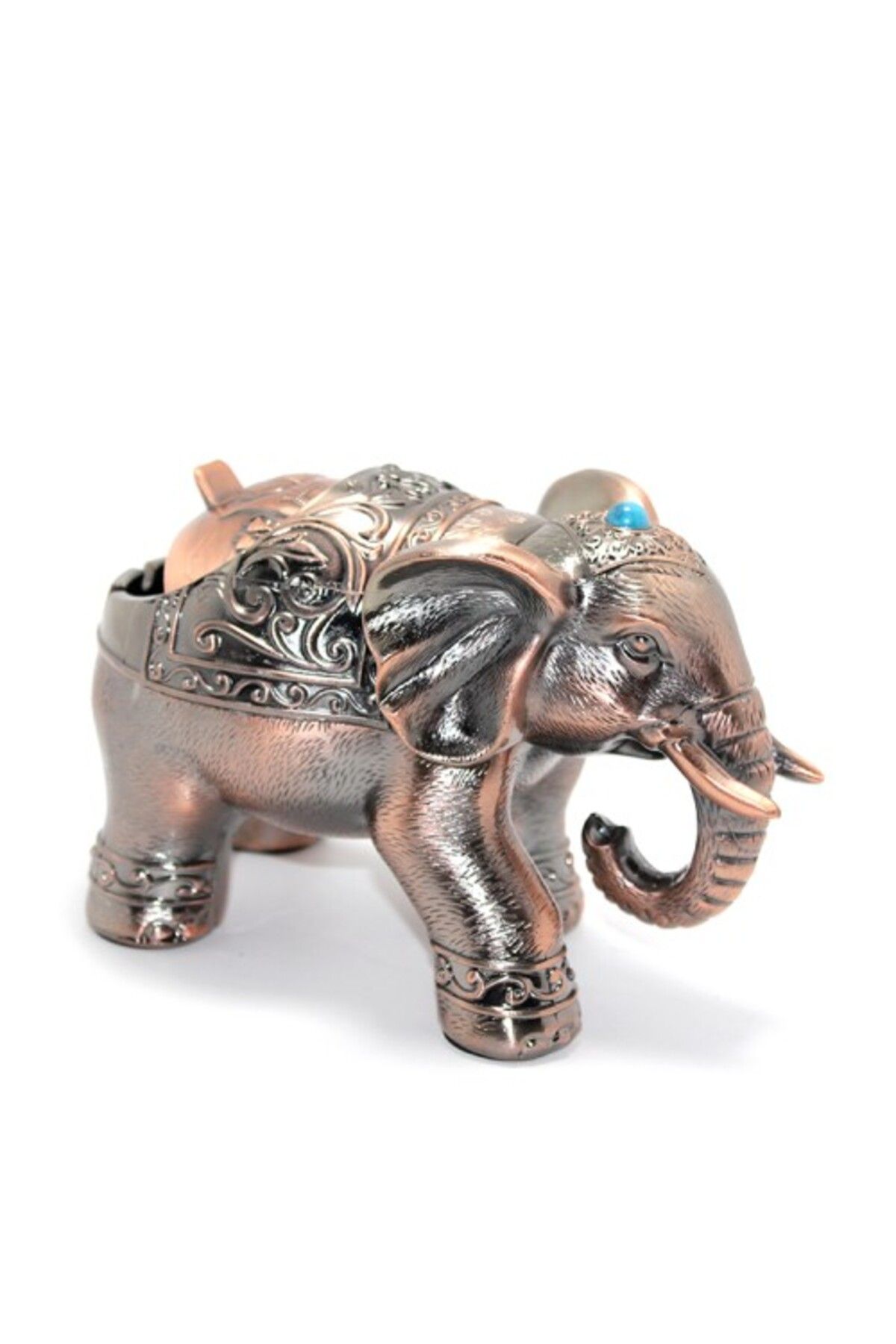 Mu Art Ahşap Metal Fil Figürlü Küllük Model 1