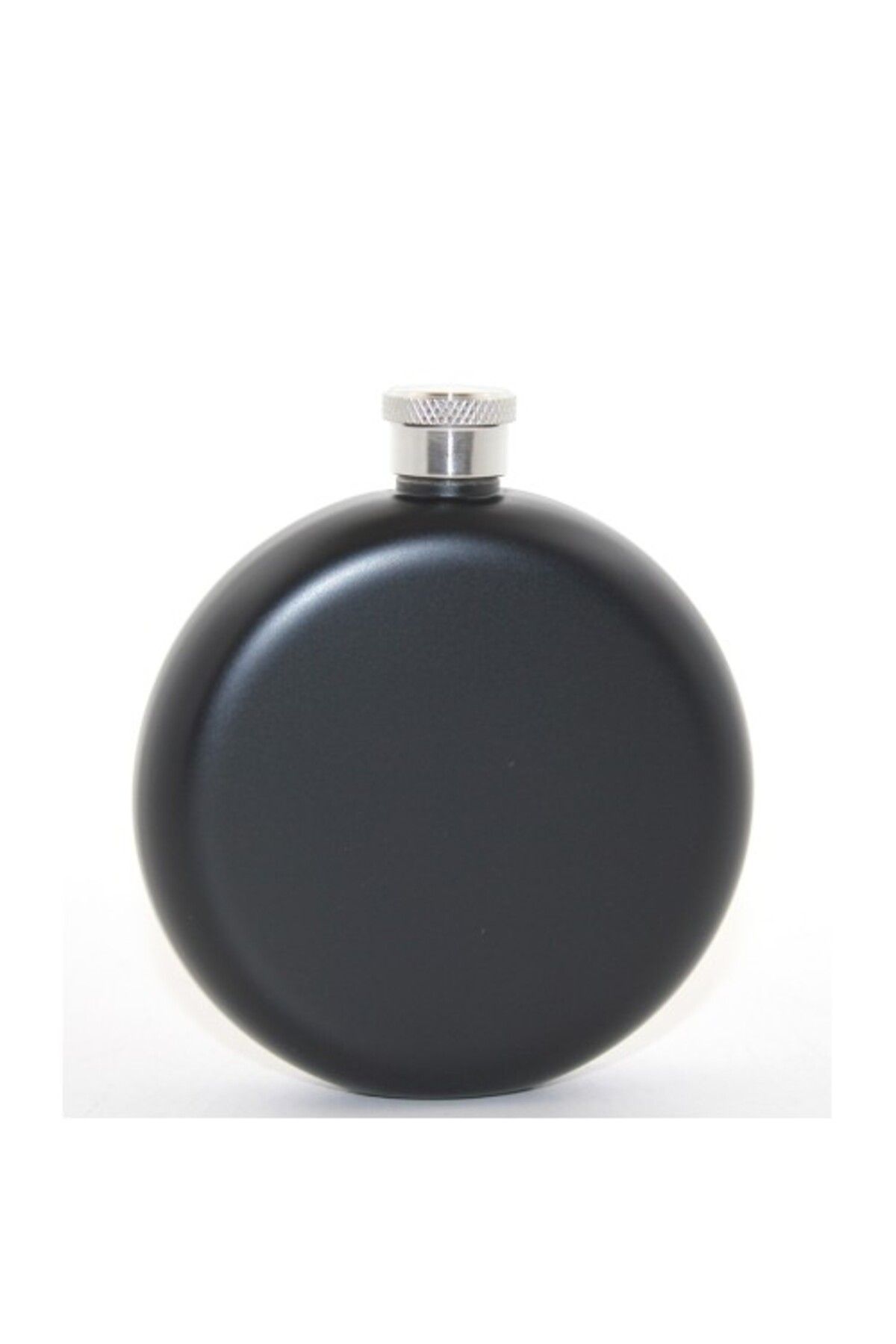 Mu Art Ahşap Paslanmaz Çelik Yuvarlak 5 Oz Tekli Matara Siyah Renk