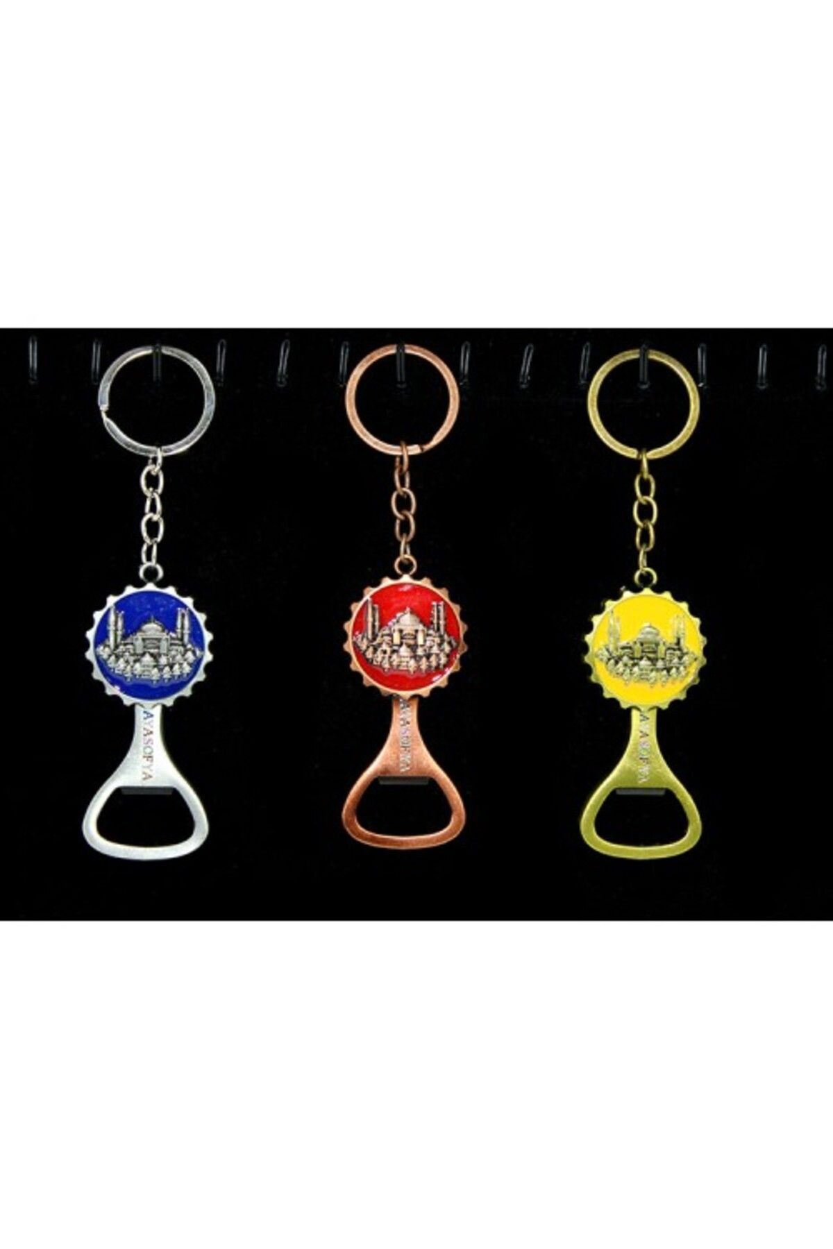 Mu Art Ahşap Metal Ayasofya Anahtarlık Ve Açacak Model 2