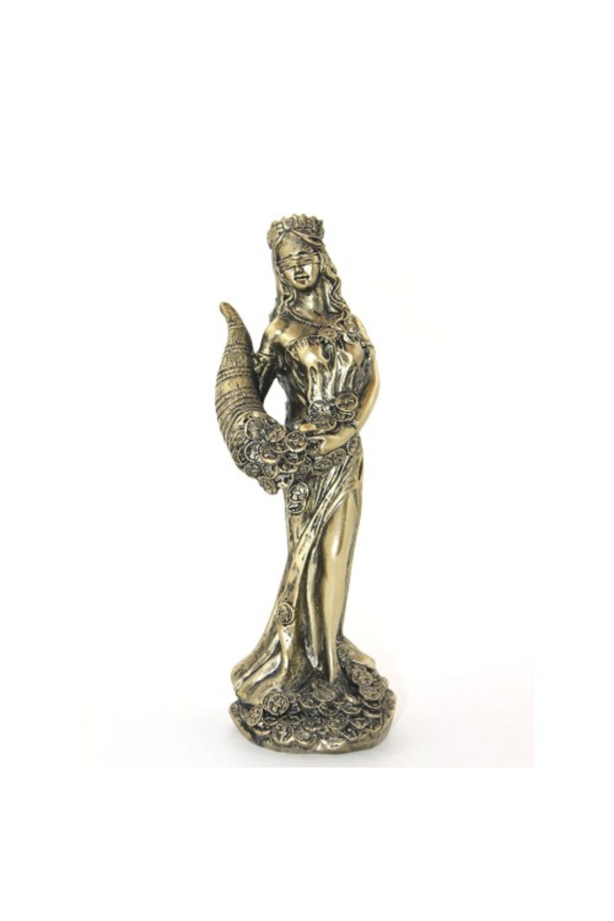 Mu Art Ahşap Polyester Bereket Tanrıçası Fortuna Figürü Model 3