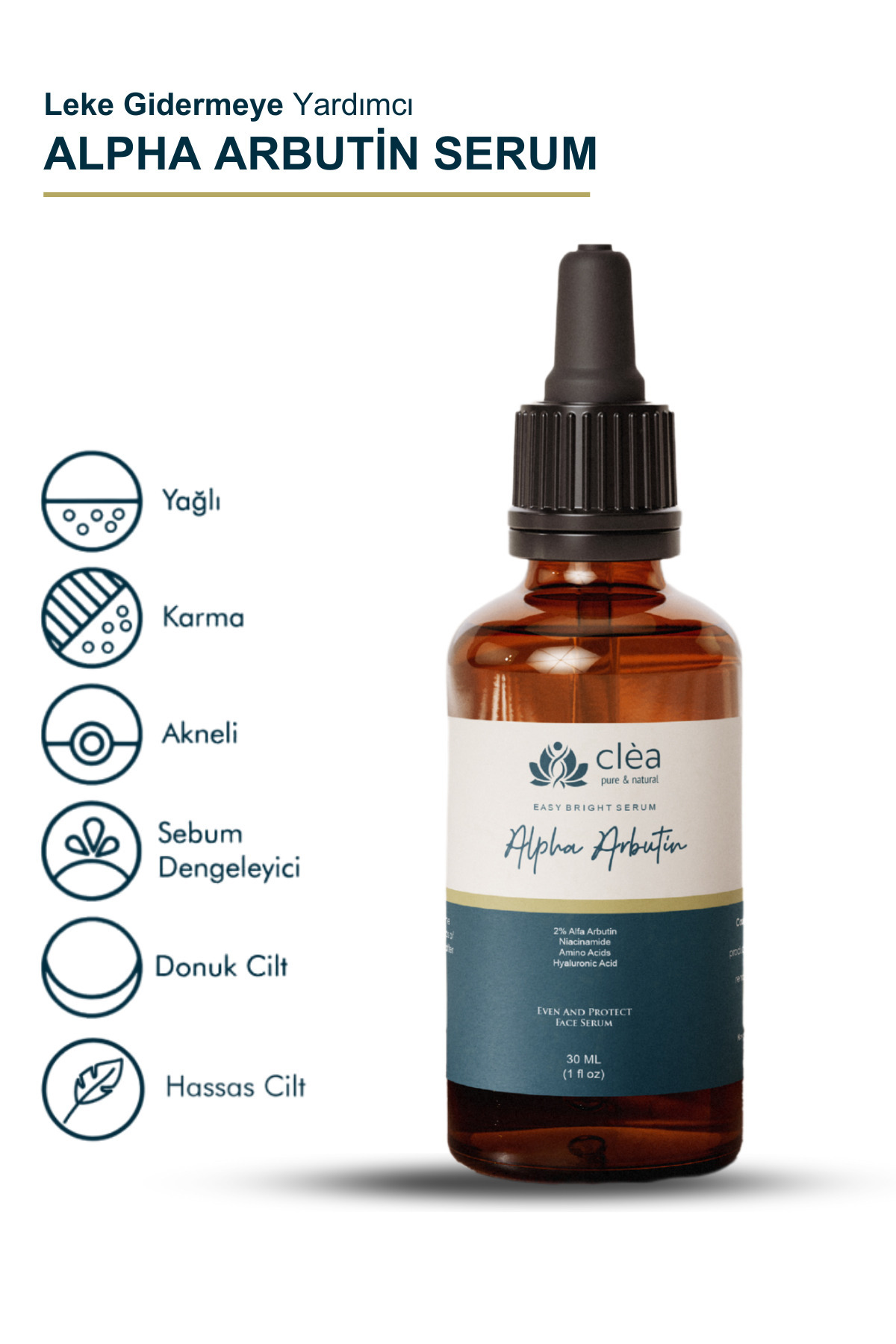 Clea Alpha Arbutin - Leke Karşıtı Onarıcı ve Aydınlatıcı Serum - (2% ARBUTİN) — CL54 — تصویر 4 از 5