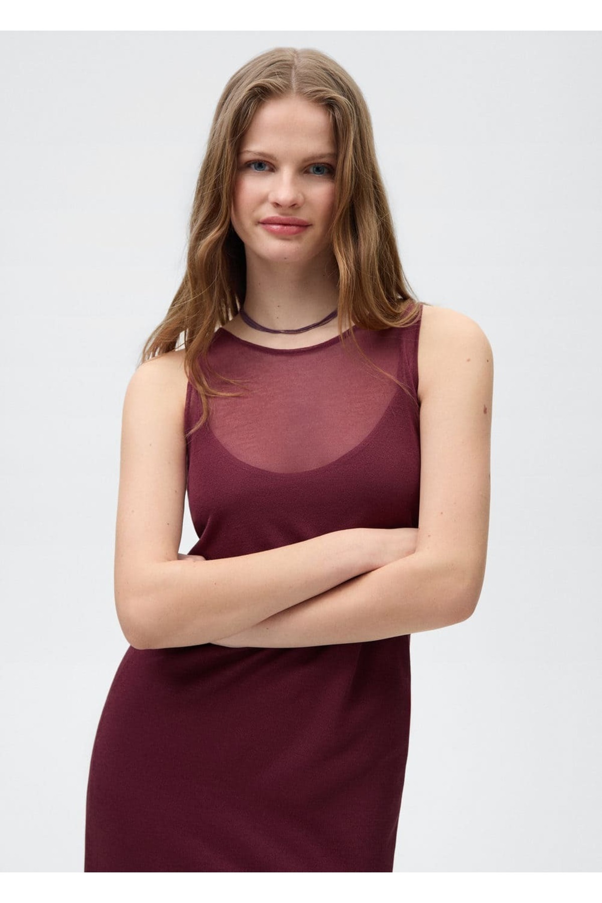 Tül kumaşlı elbise