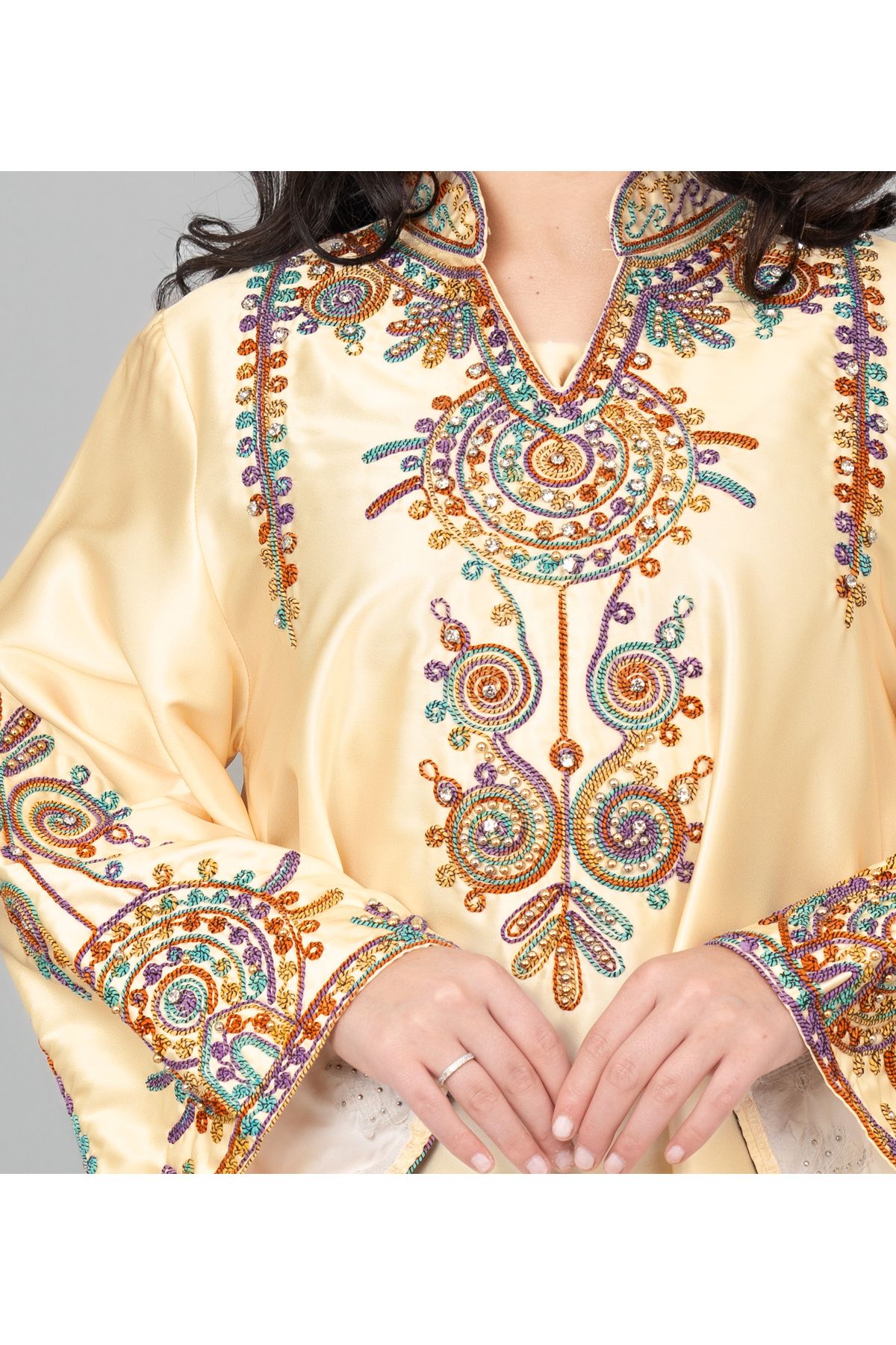 IKKXA-Modern Embroidered Jalabiya 2