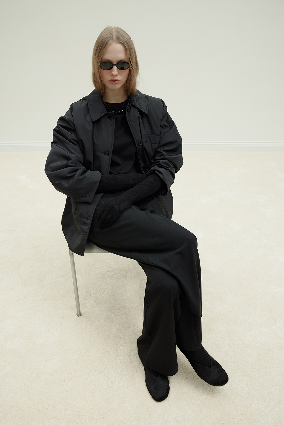 Suud Collection  Siyah Cloud Gömlek Yaka Mont - Görsel 7