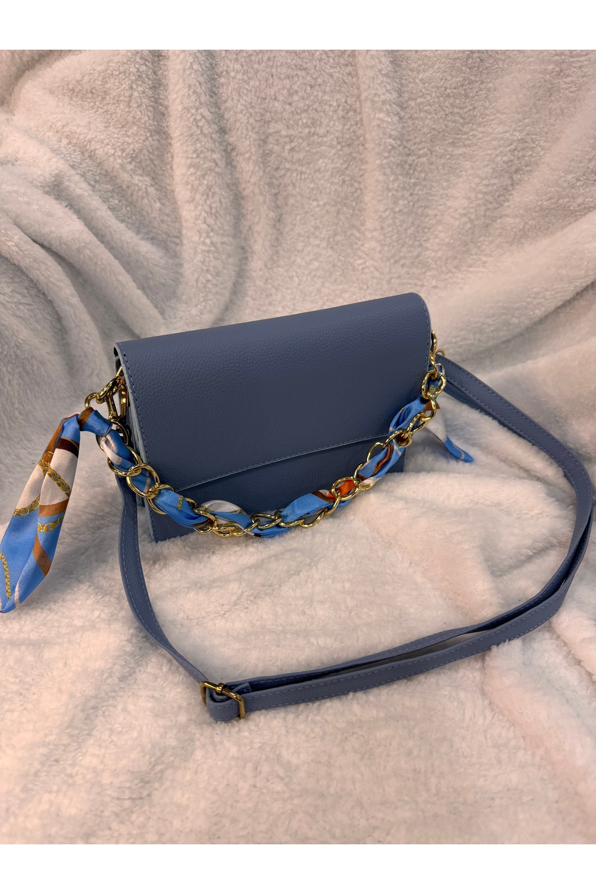 Erezbag-Women's Mini Hand and Shoulder Bag with Scarf 3