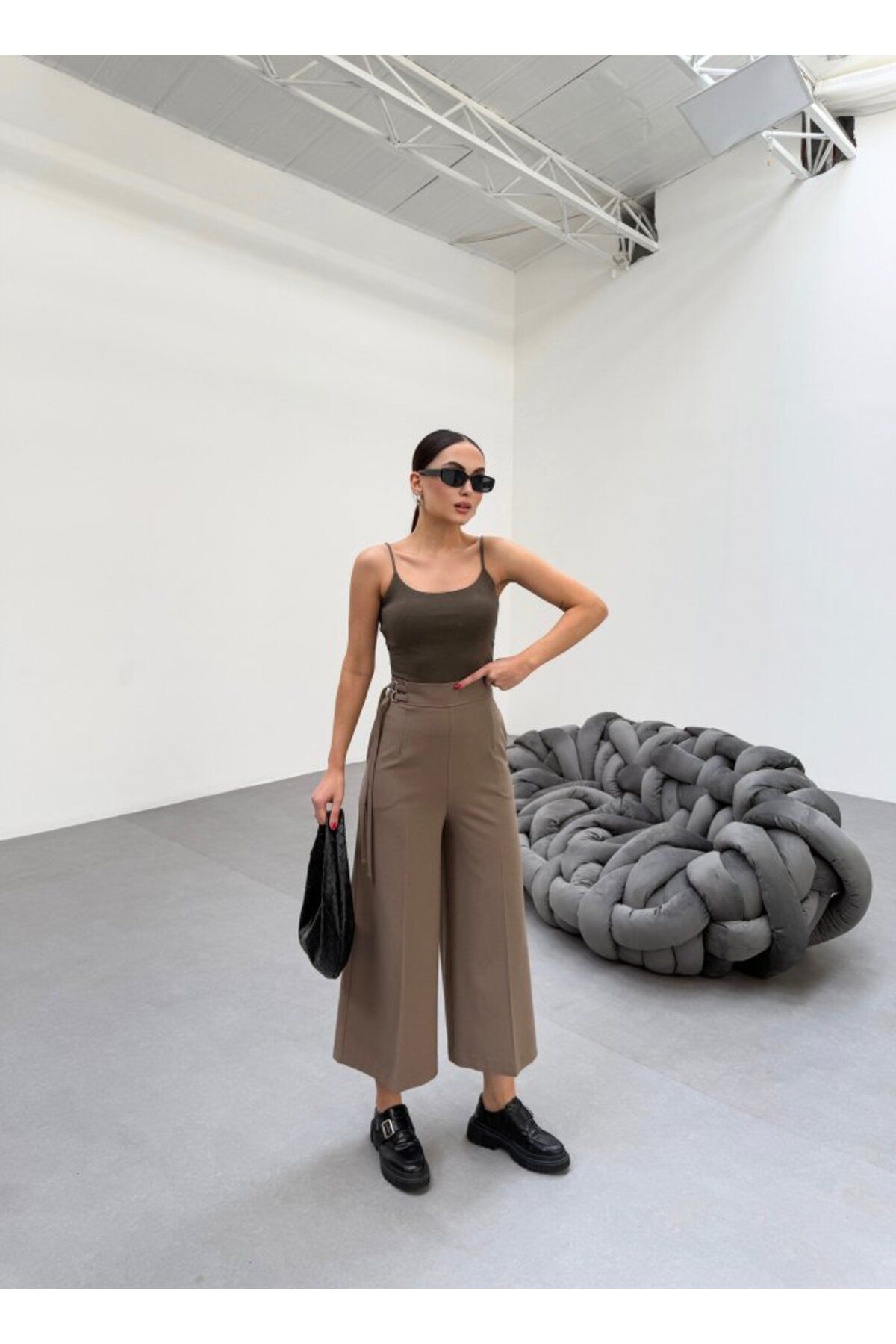 novafems 230 Gr Poly Viscose Full Lycra Metal Toka Aksesuarli Pantolon