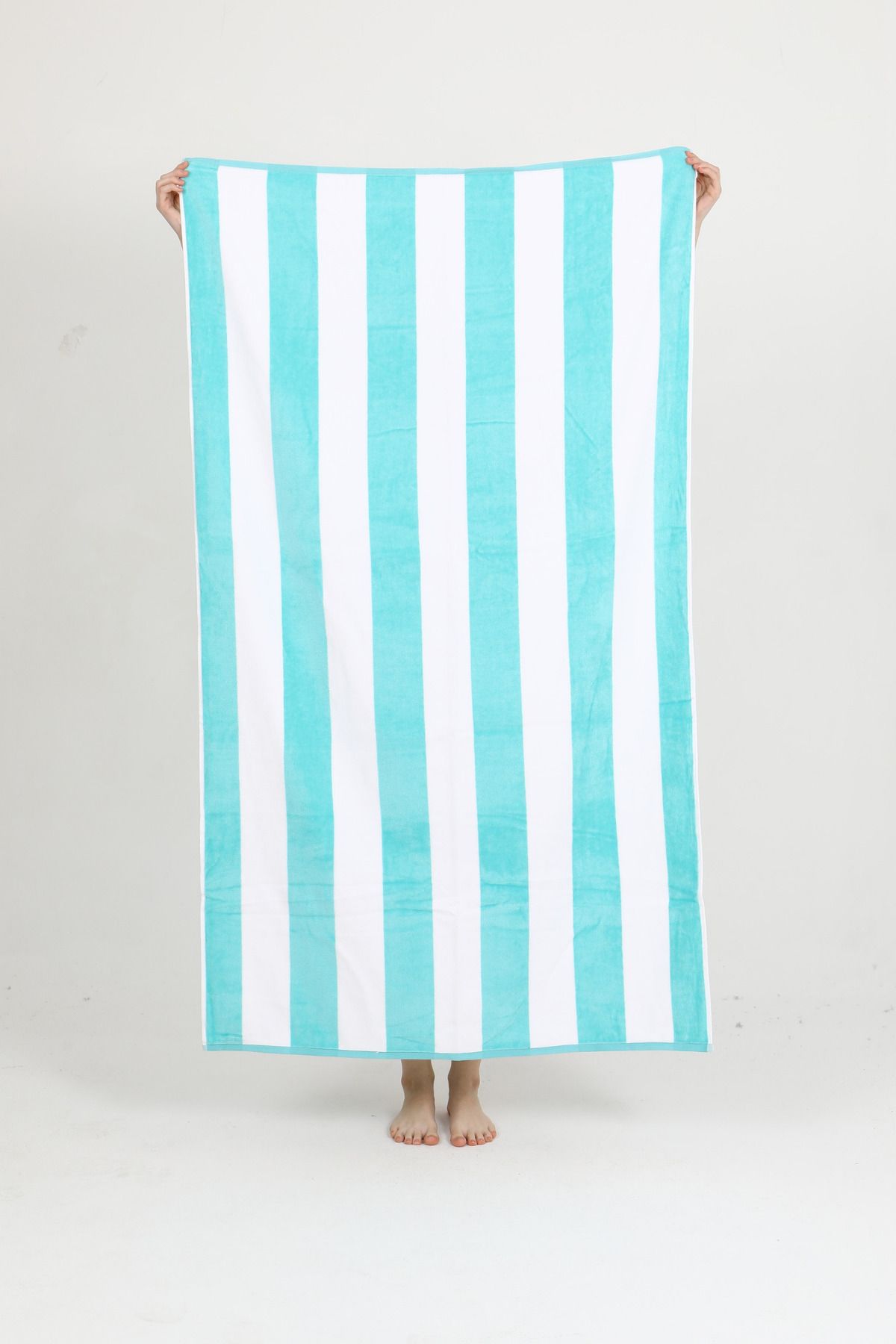 Homelover Prosop De Plajă Cu Dungi De Lux Cu Absorbție Ridicată - Prosop De Piscină Leo - 100% Bumbac - Dimensiune Mare - 90x160cm Unisex - Standard