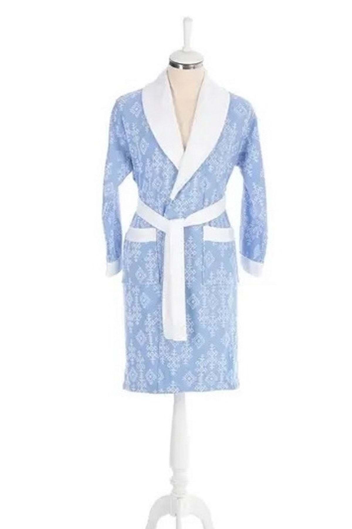  شال حمام تک نفره Özdilek مدل Peshtemal-Valley آبی (سایز کوچک تا بزرگ)