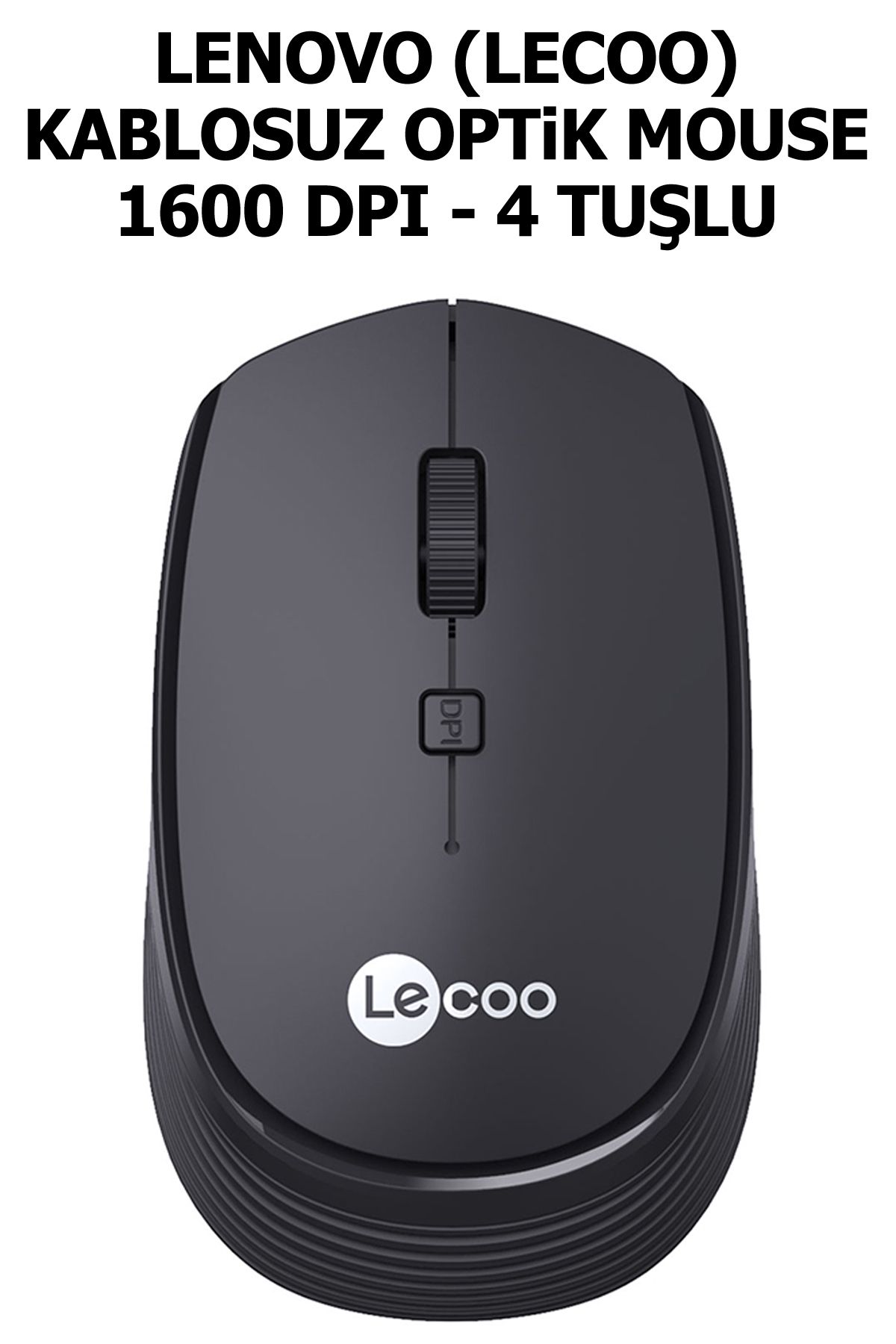 LENOVO Lecoo Kablosuz Mouse 1600 Dpi Optik 4 Tuşlu Wireless Mouse WS202