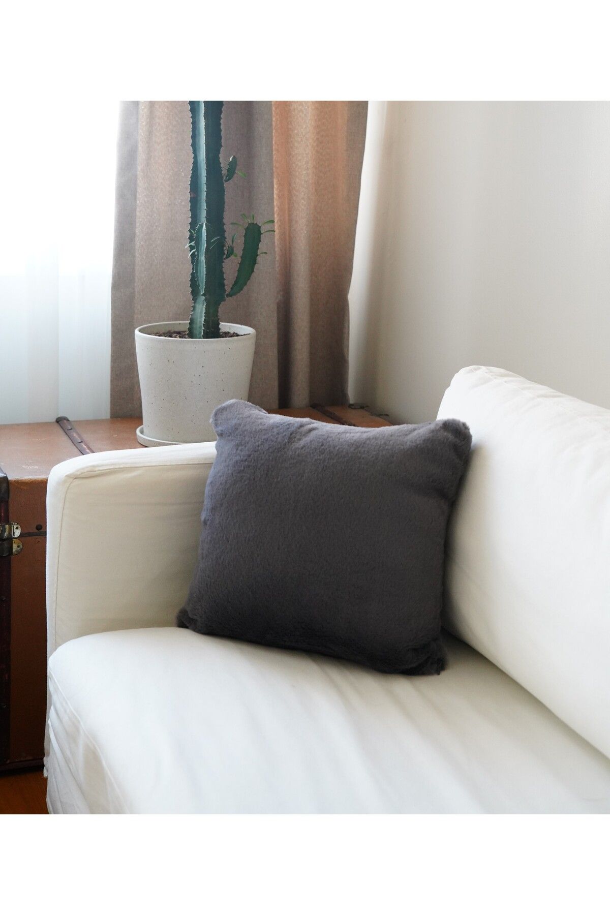 sevaradekor-Plush Soiled Case Double Sided Pillow and Soiled Square 2