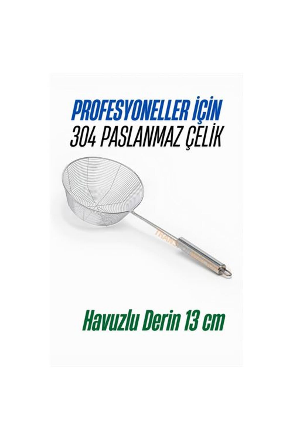 Findit Modacar Derin Kevgir Havuzlu Süzgeç 304 Paslanmaz Çelik 13 cm