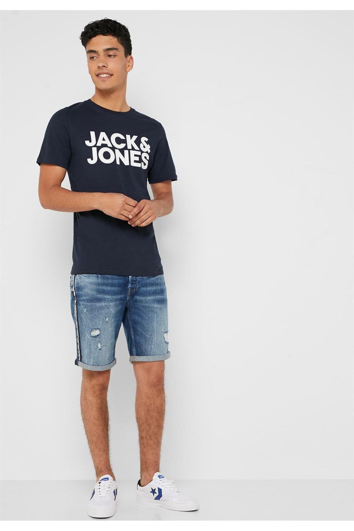 Jack & Jones-Crew Neck Logo Printed T-Shirt 8