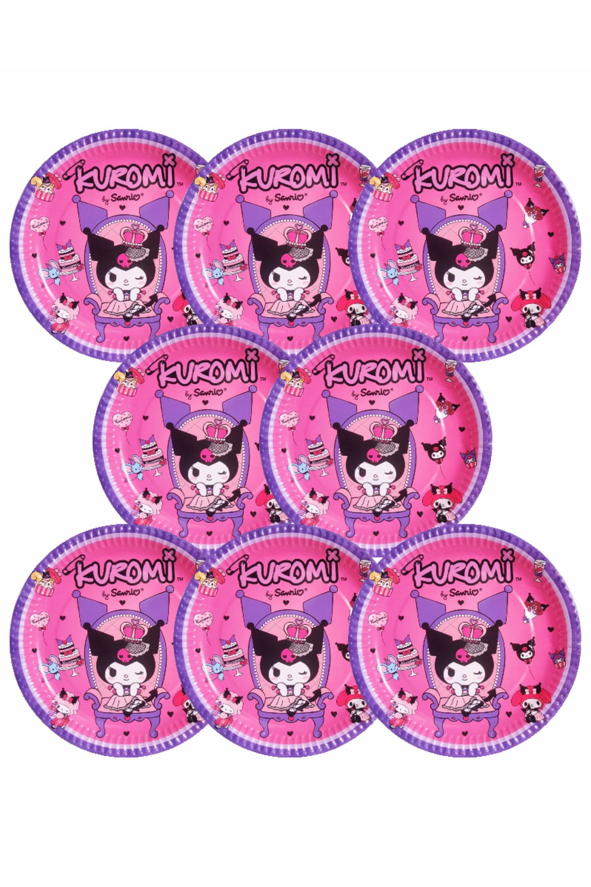 Masal Şekerleme-Kuromi 8Th Birthday Banner Set with Cake Decoration Also Included 5