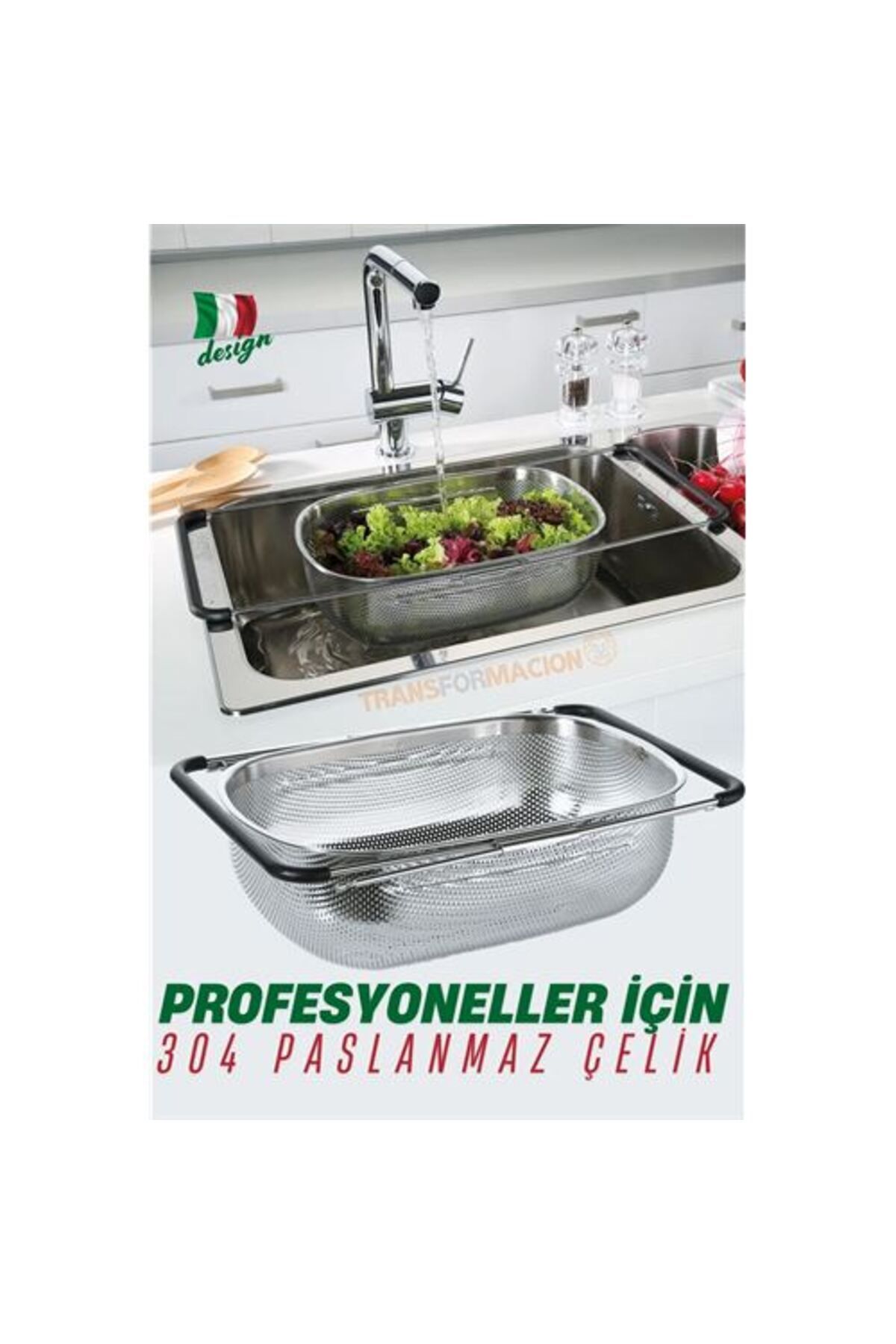 Findit ModaCar Lavabo Süzgeci Ayarlanabilir Kevgir 304 Paslanmaz Çelik