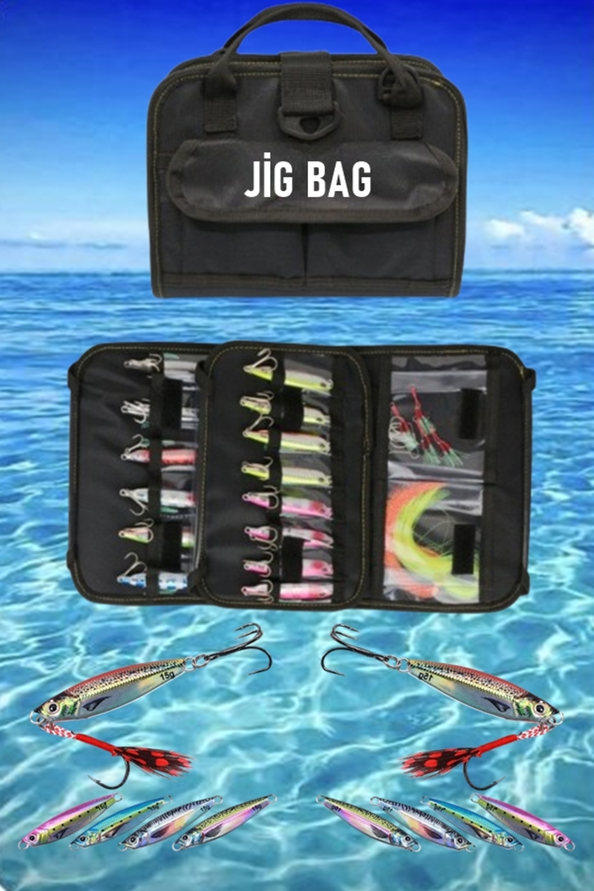 Mega Everest Jig Çantası 22 Jig Kapasiteli Balıkçı Çantası