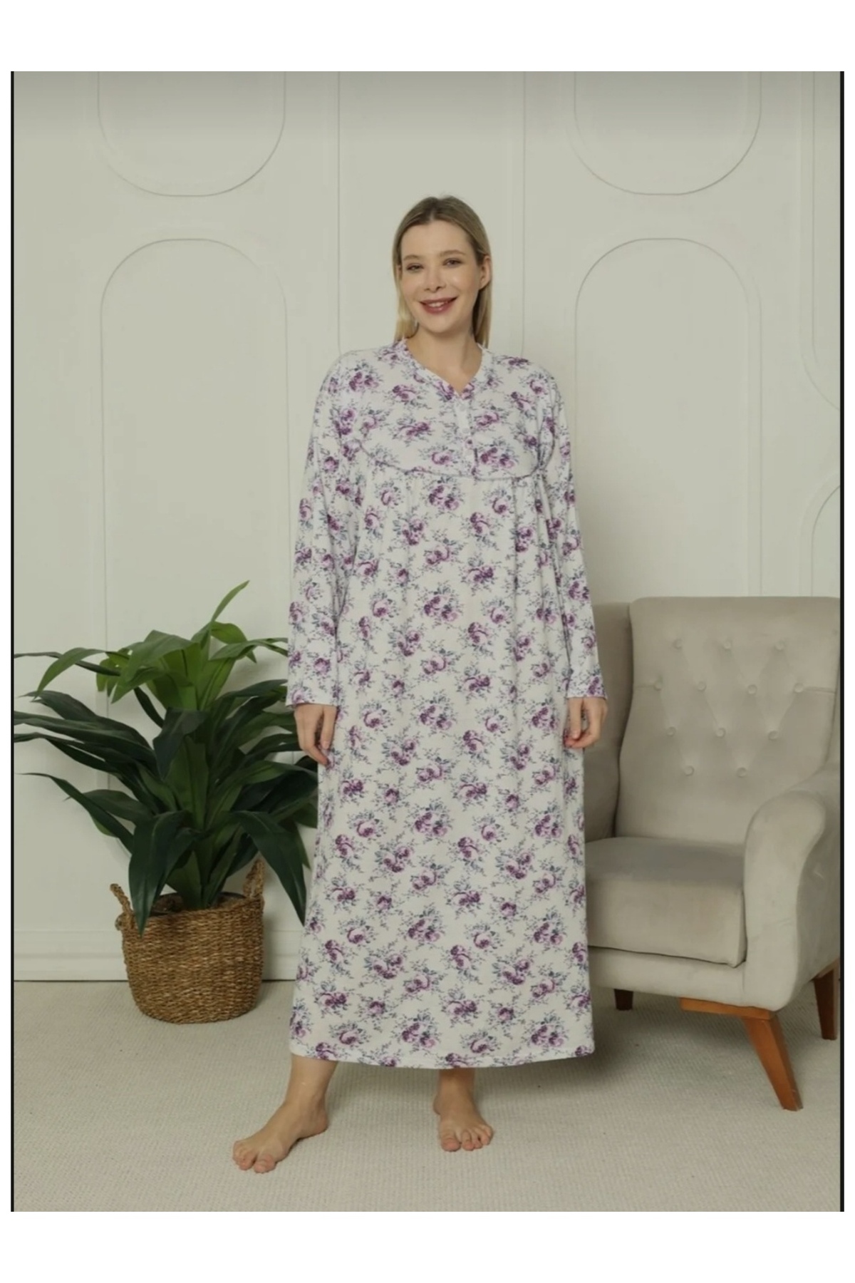 Flamingo Gecelik Pamuklu Rahat Kesim