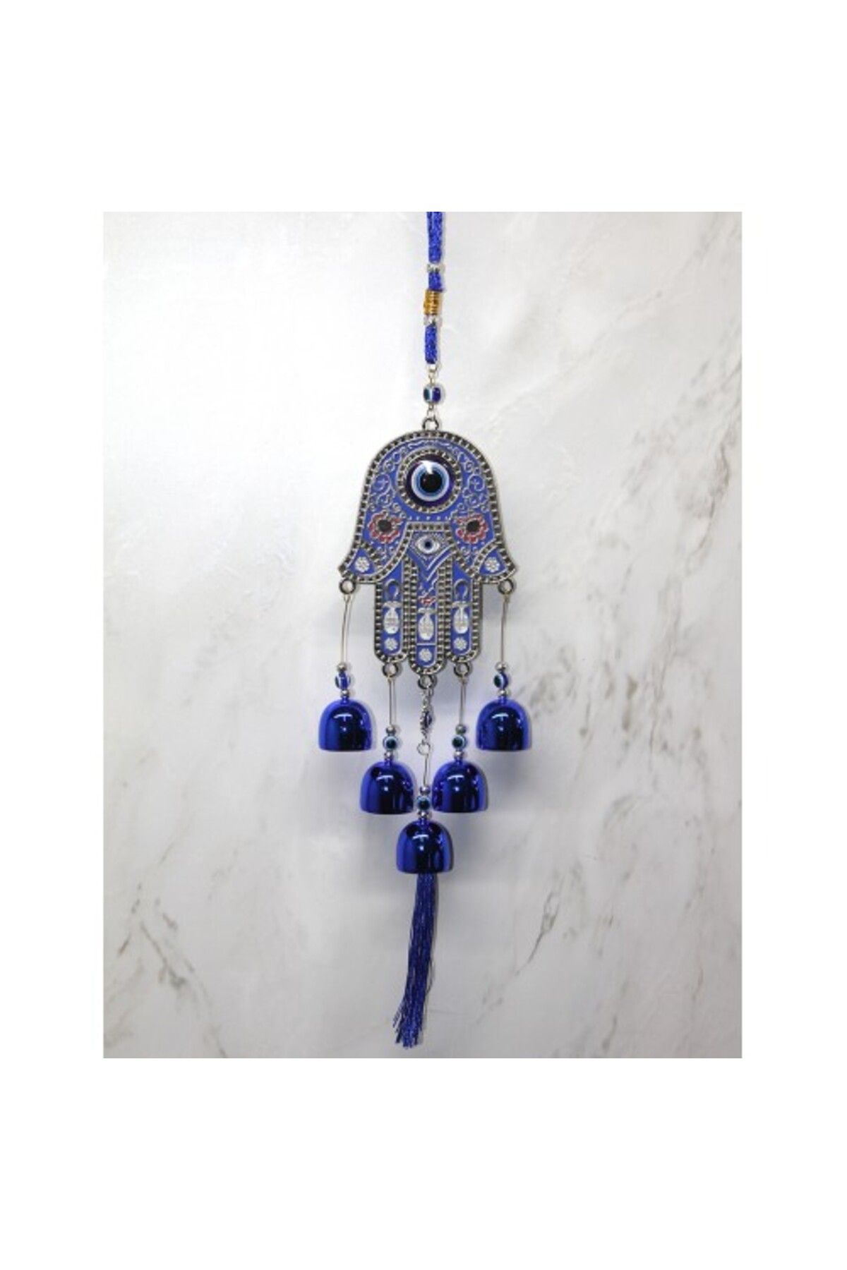 Mu Art Ahşap Metal Nazar Boncuğu Çan Model 8