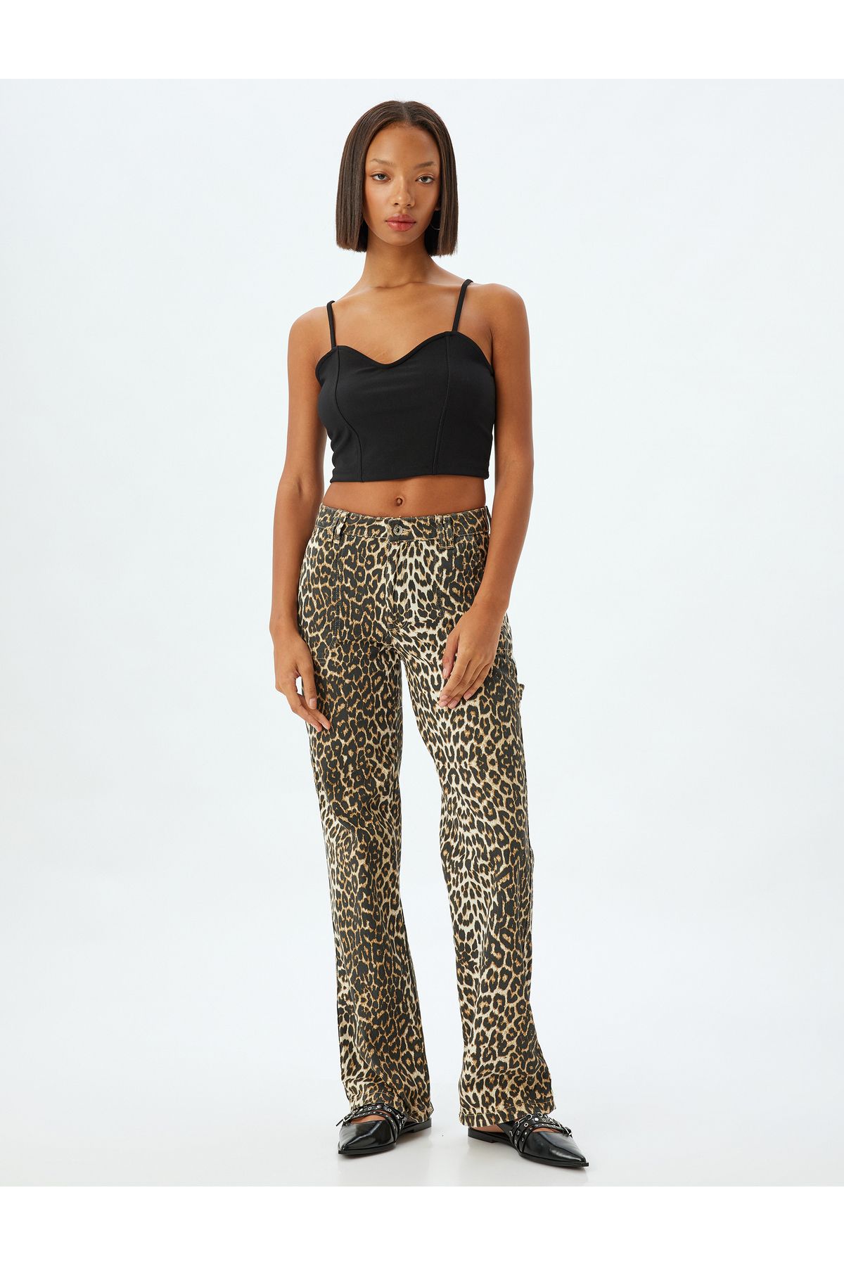 Koton Yeni Sezon Crop Atlet Korse Görünümlü Askılı Slim Fit