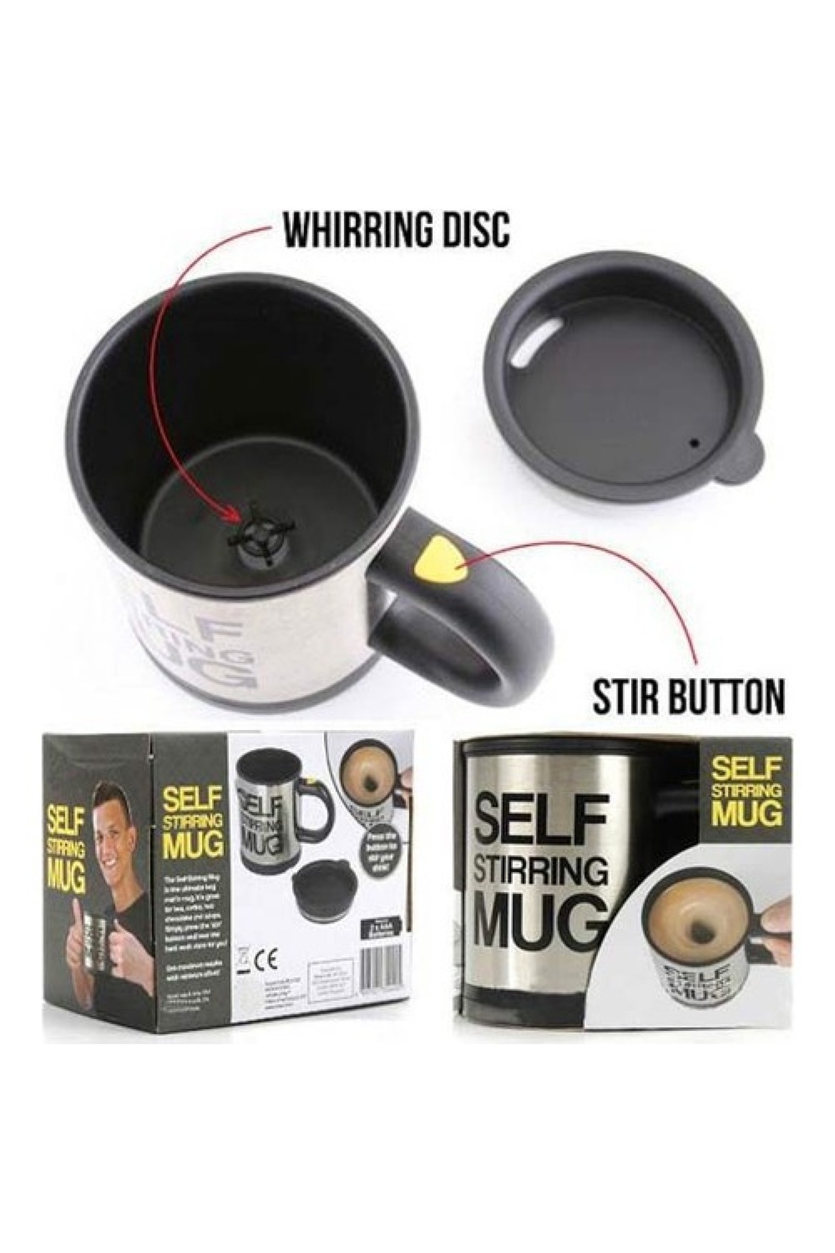 KAYAMU-Mixer Mug Cup - With Agitator Feature, Self Stirring (K0) 2